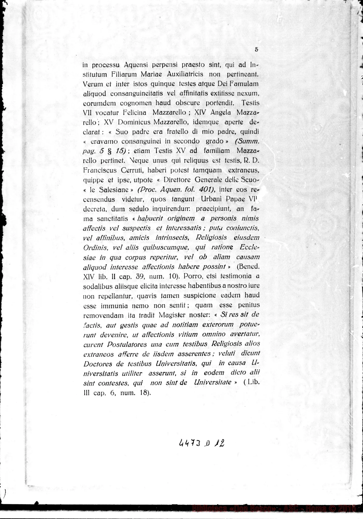 Fotogramma D 12 — Animadversiones an signanda sit Commissio Introductionis Causae