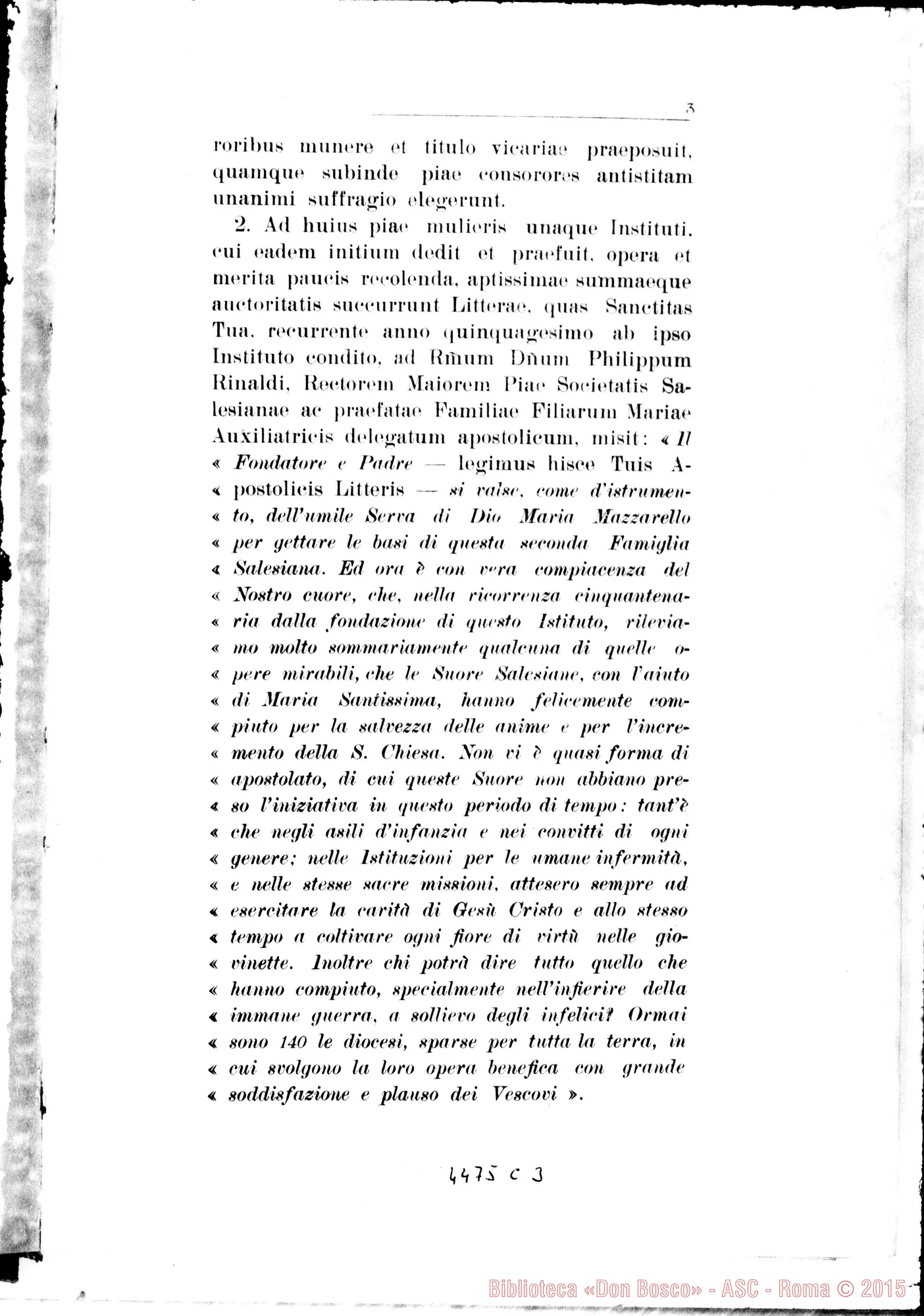 Fotogramma C 3 — Positio super virtutibus. Giugno 1933