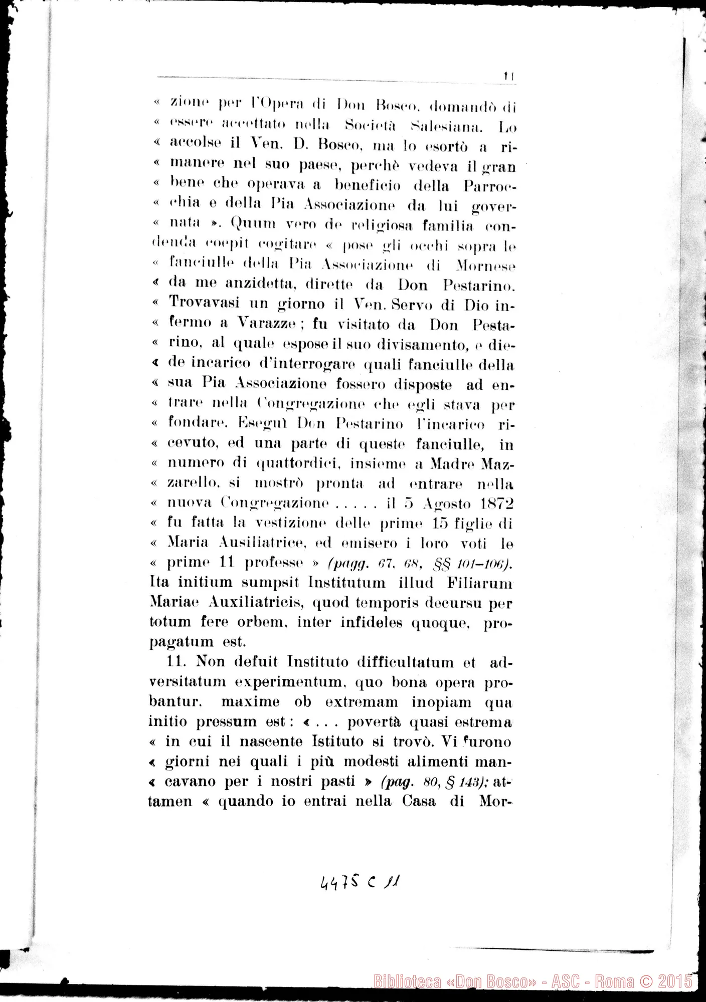 Fotogramma C 11 — Positio super virtutibus. Giugno 1933