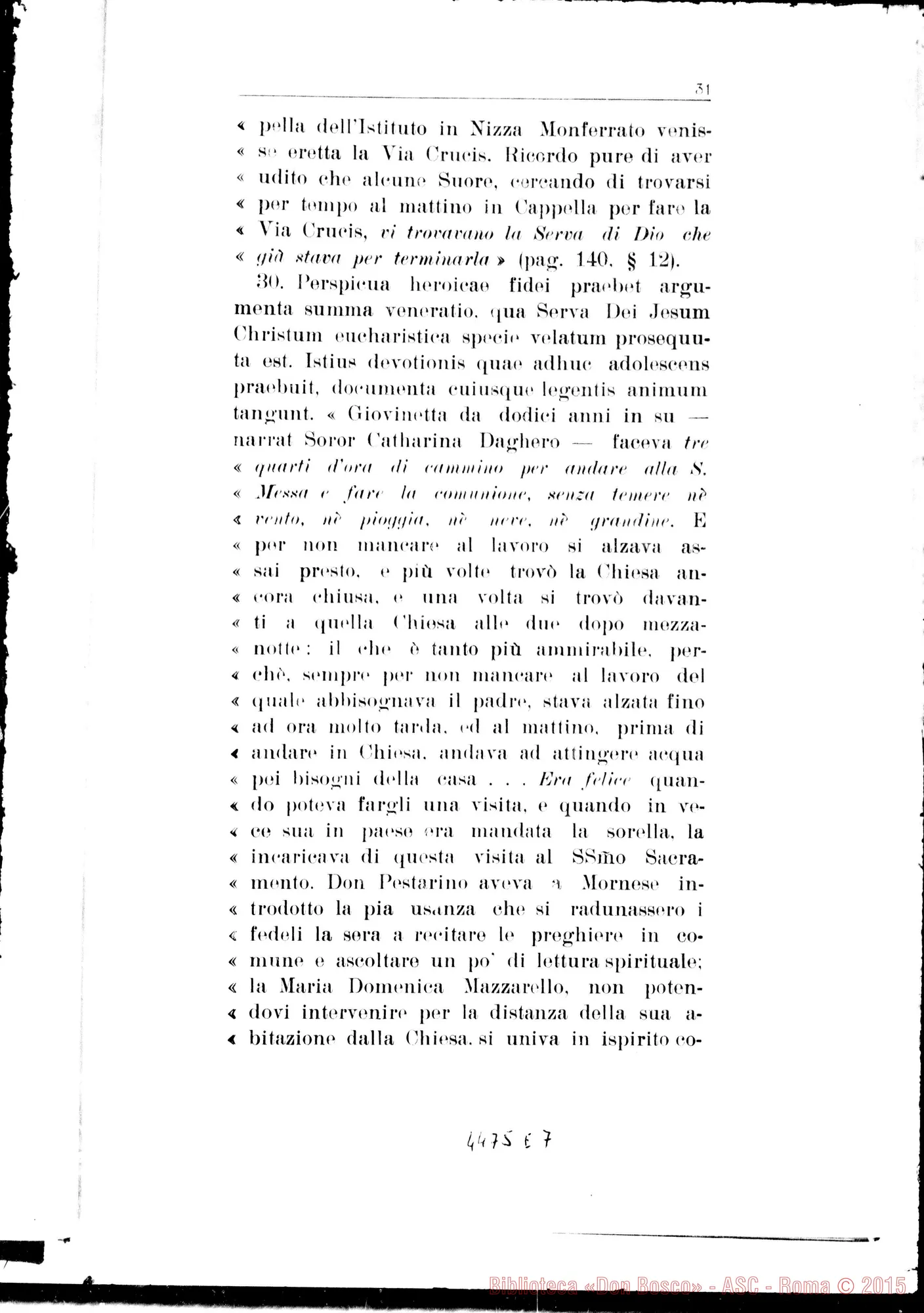 Fotogramma E 7 — Positio super virtutibus. Giugno 1933