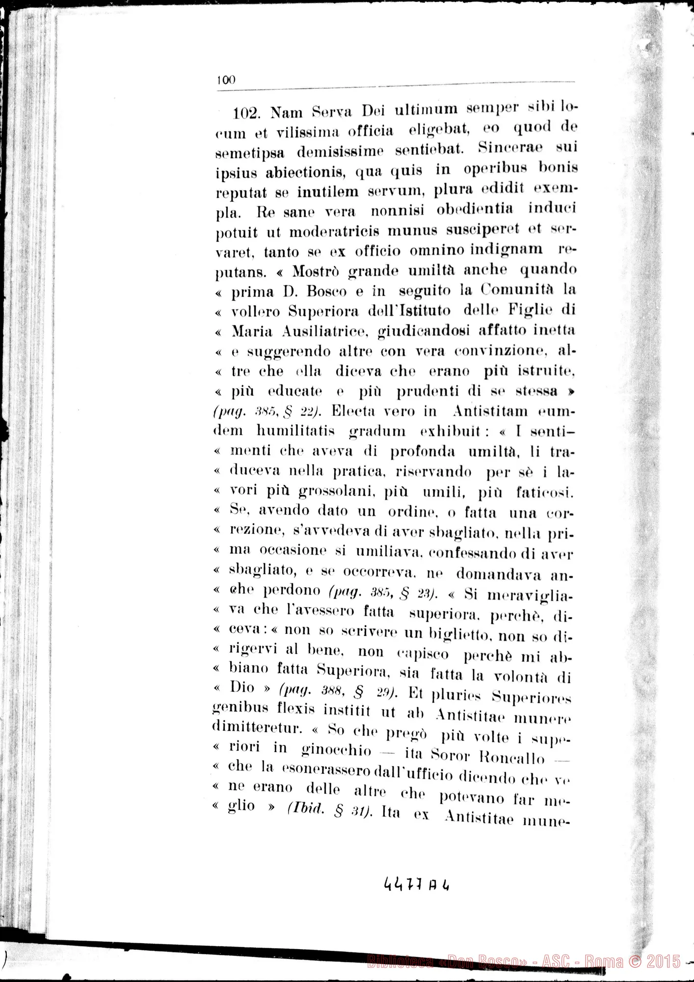 Fotogramma A 4 — Positio super virtutibus. Giugno 1933