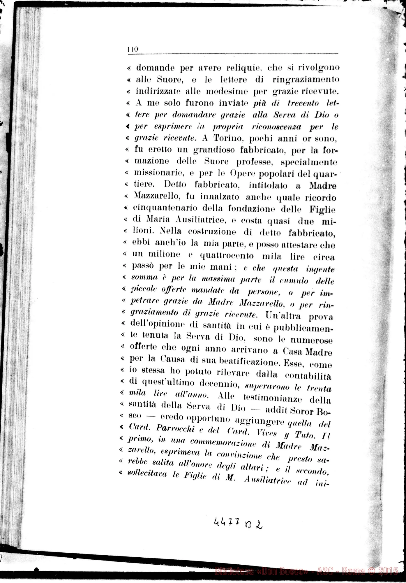 Fotogramma B 2 — Positio super virtutibus. Giugno 1933