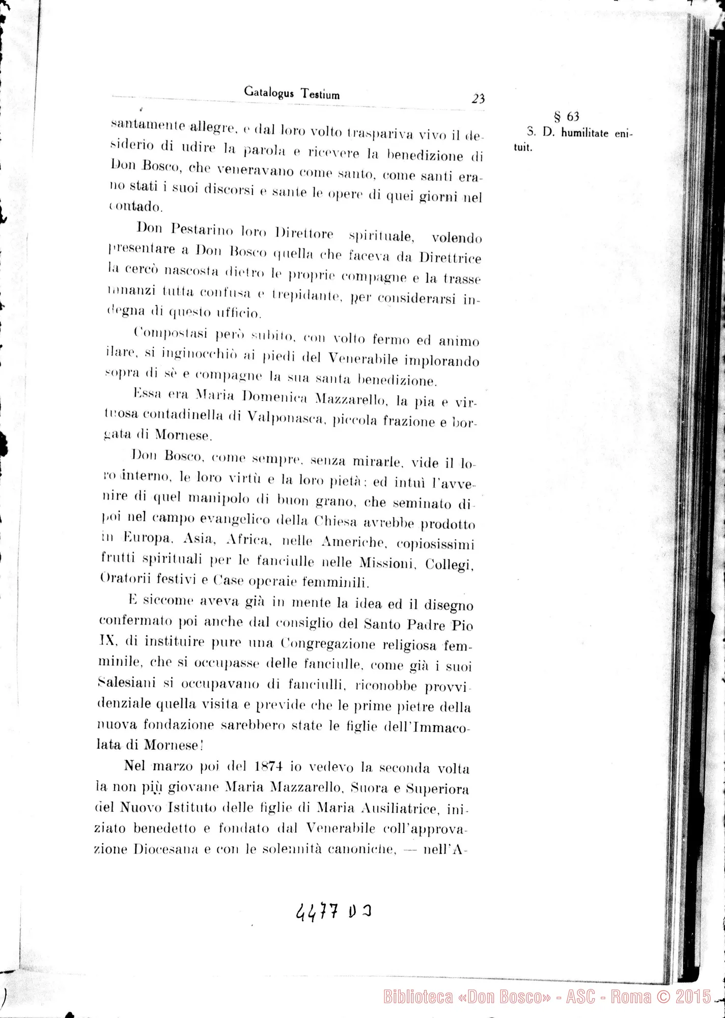 Fotogramma D 3 — Catalogus testium eorumque scientiae causa