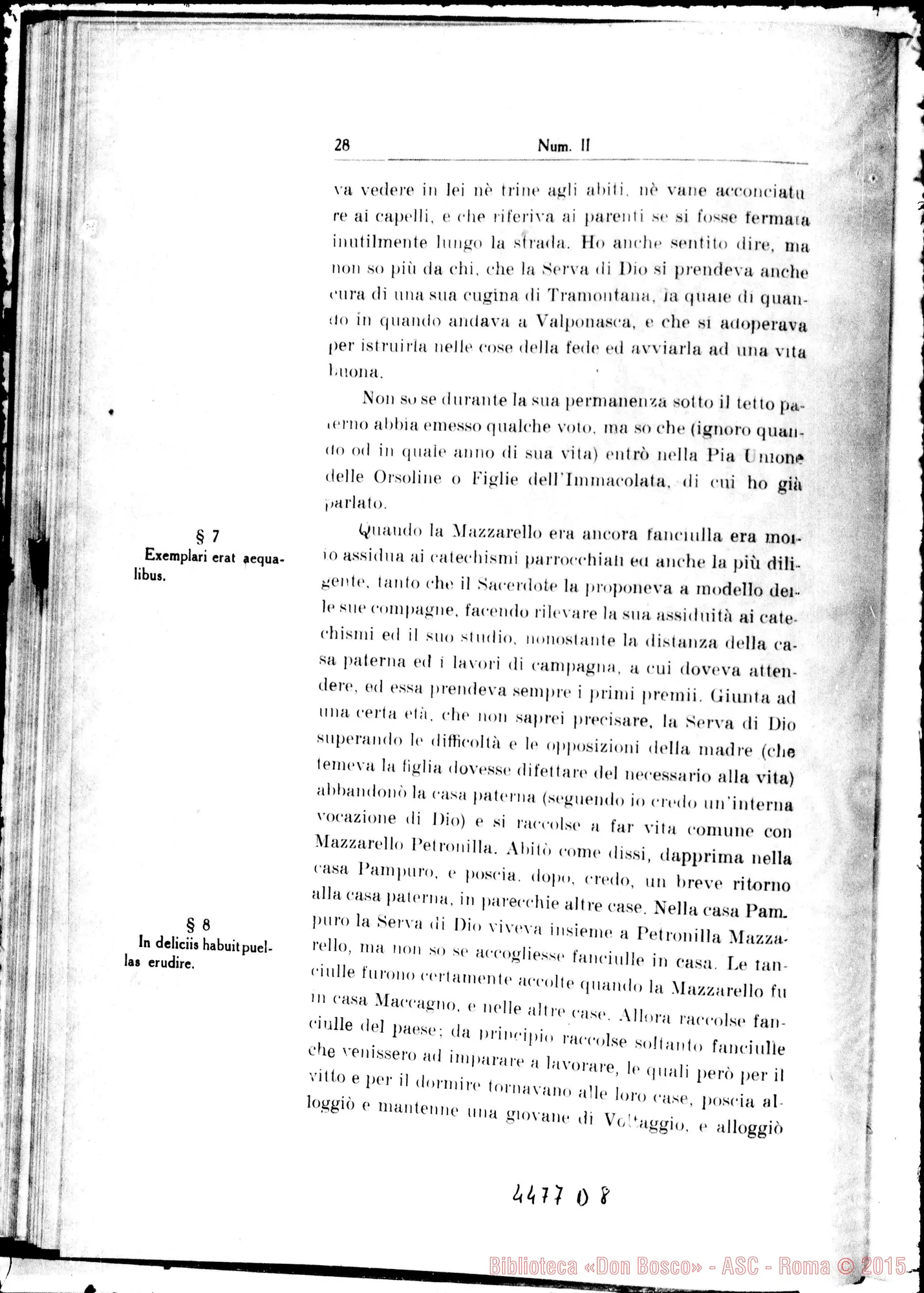 Fotogramma D 8 — Catalogus testium eorumque scientiae causa