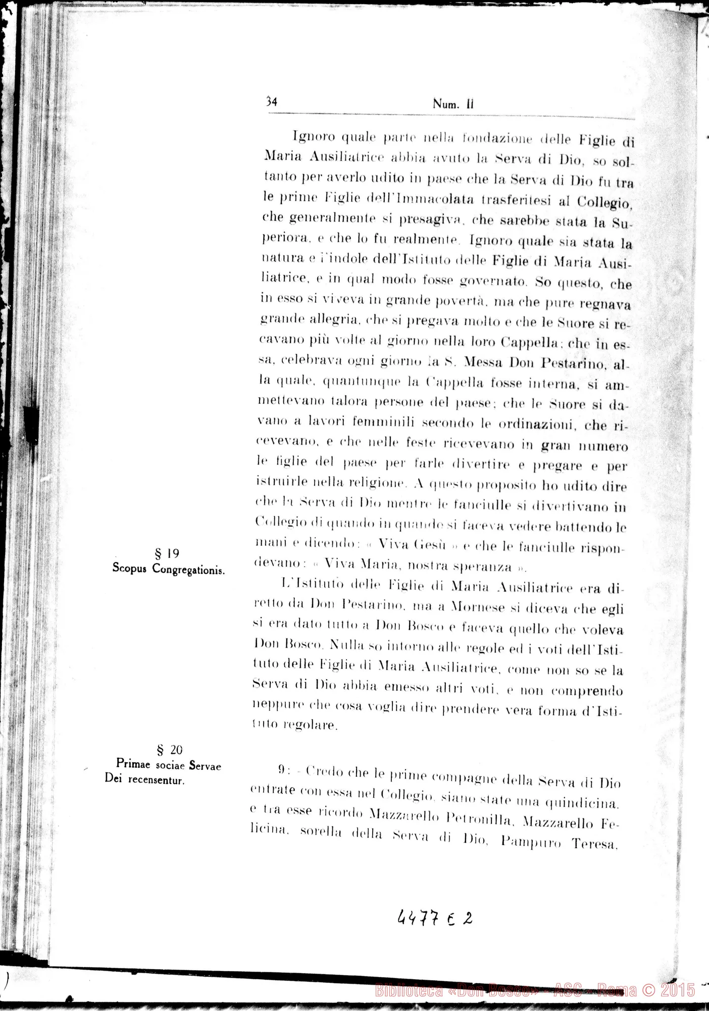 Fotogramma E 2 — Catalogus testium eorumque scientiae causa