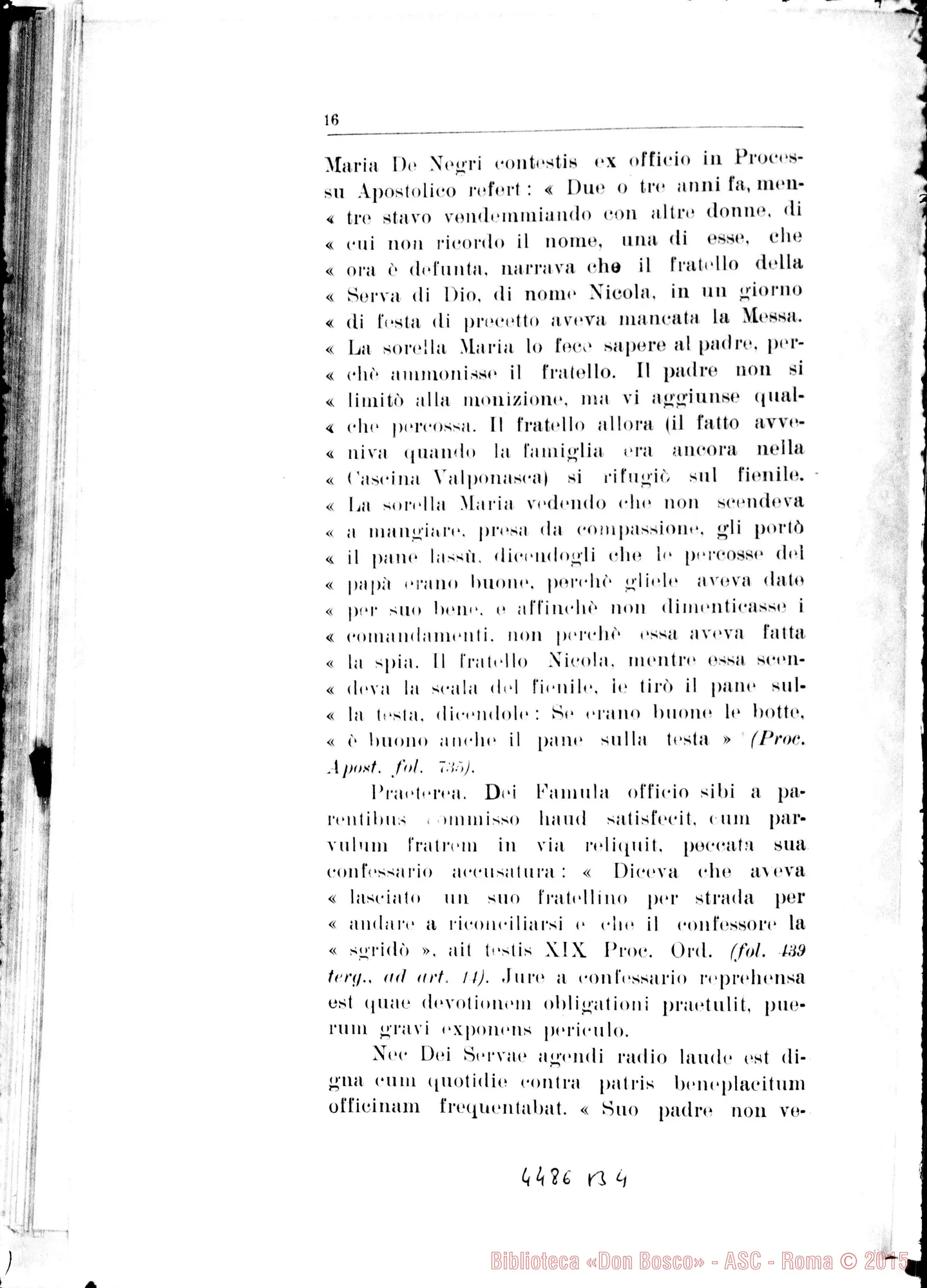 Fotogramma B 4 — Animadversiones R.P. Promotoris Generalis Fidei. Ottobre 1934
