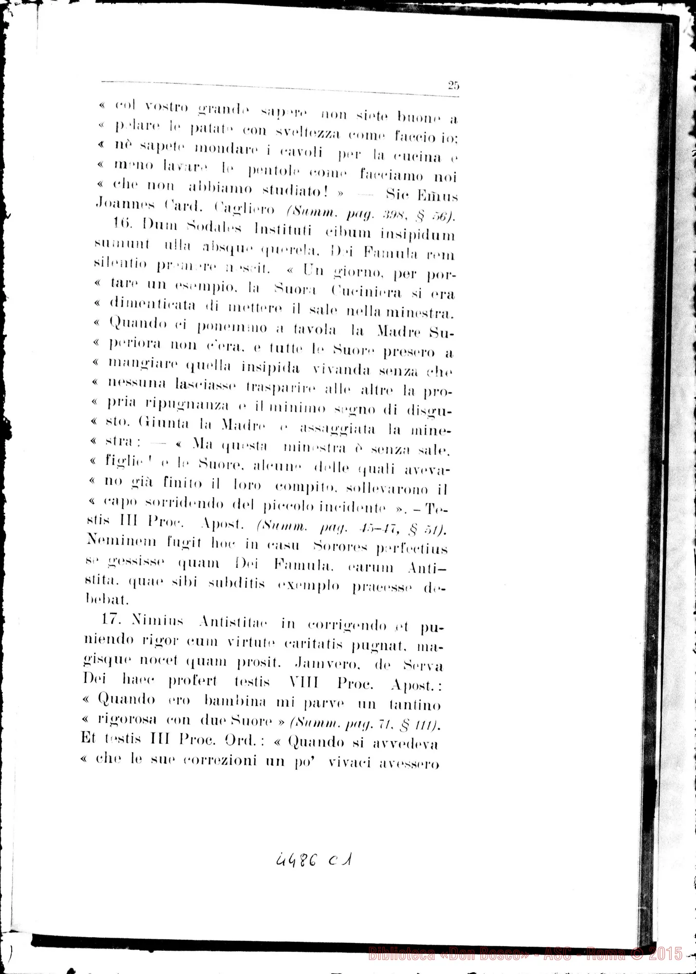 Fotogramma C 1 — Animadversiones R.P. Promotoris Generalis Fidei. Ottobre 1934