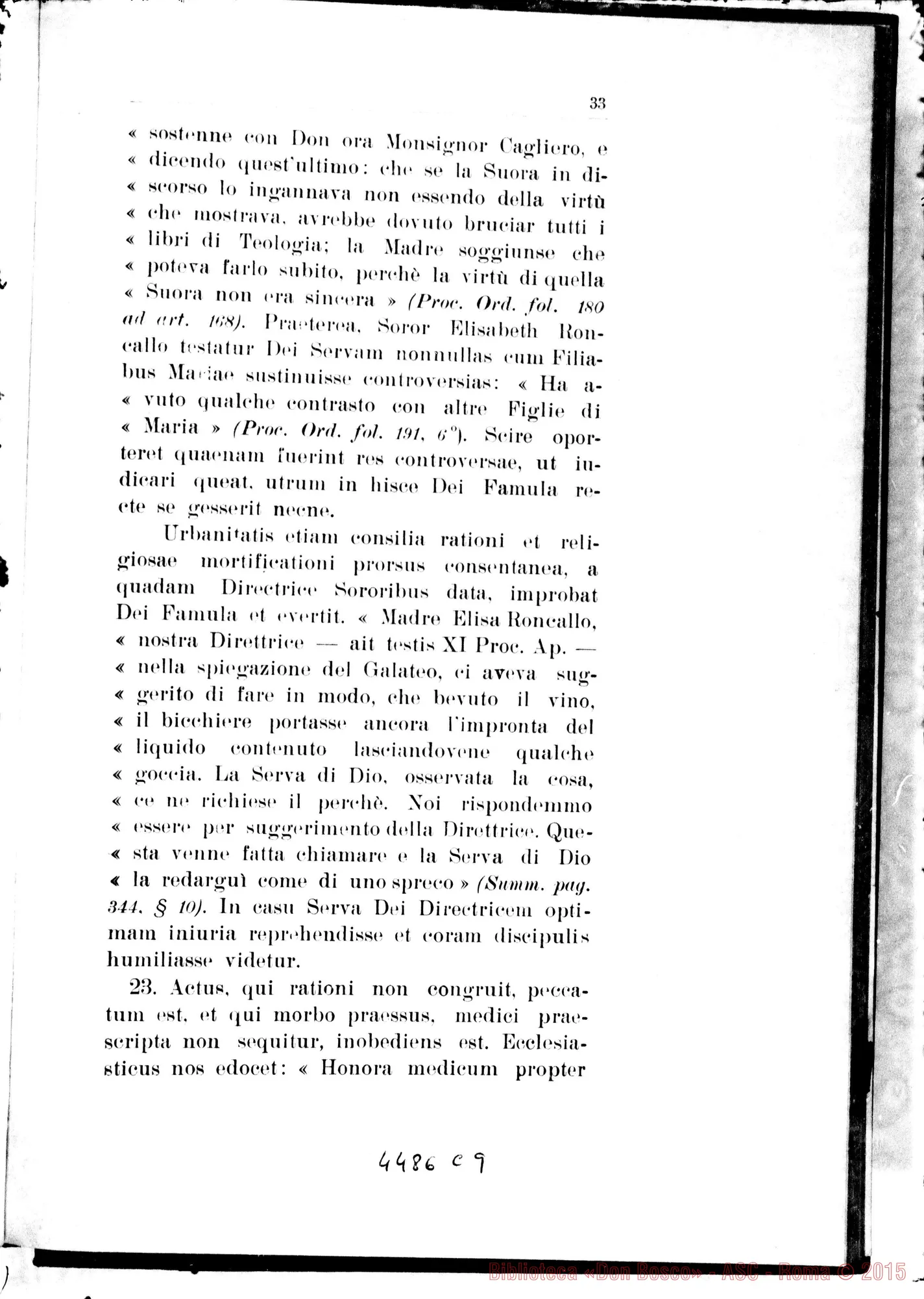 Fotogramma C 9 — Animadversiones R.P. Promotoris Generalis Fidei. Ottobre 1934