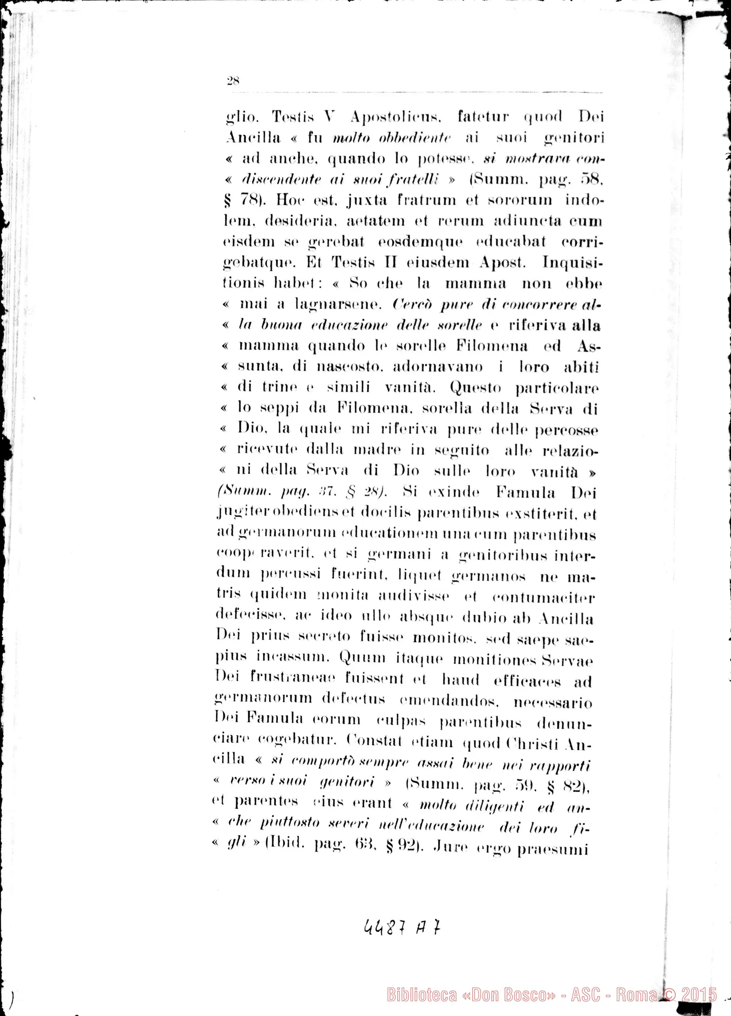 Fotogramma A 7 — Responsio ad animadversiones. Novembre 1934