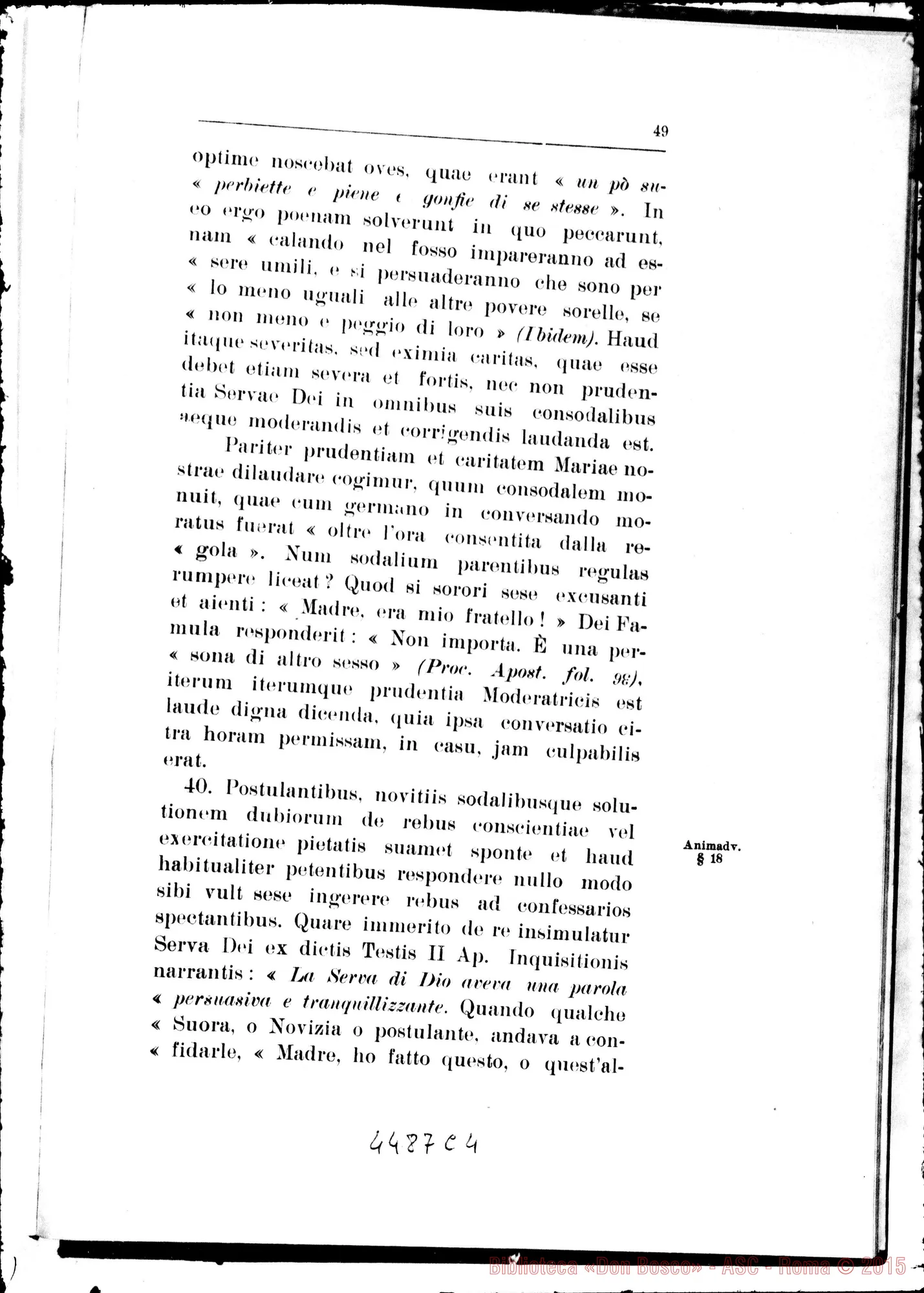 Fotogramma C 4 — Responsio ad animadversiones. Novembre 1934