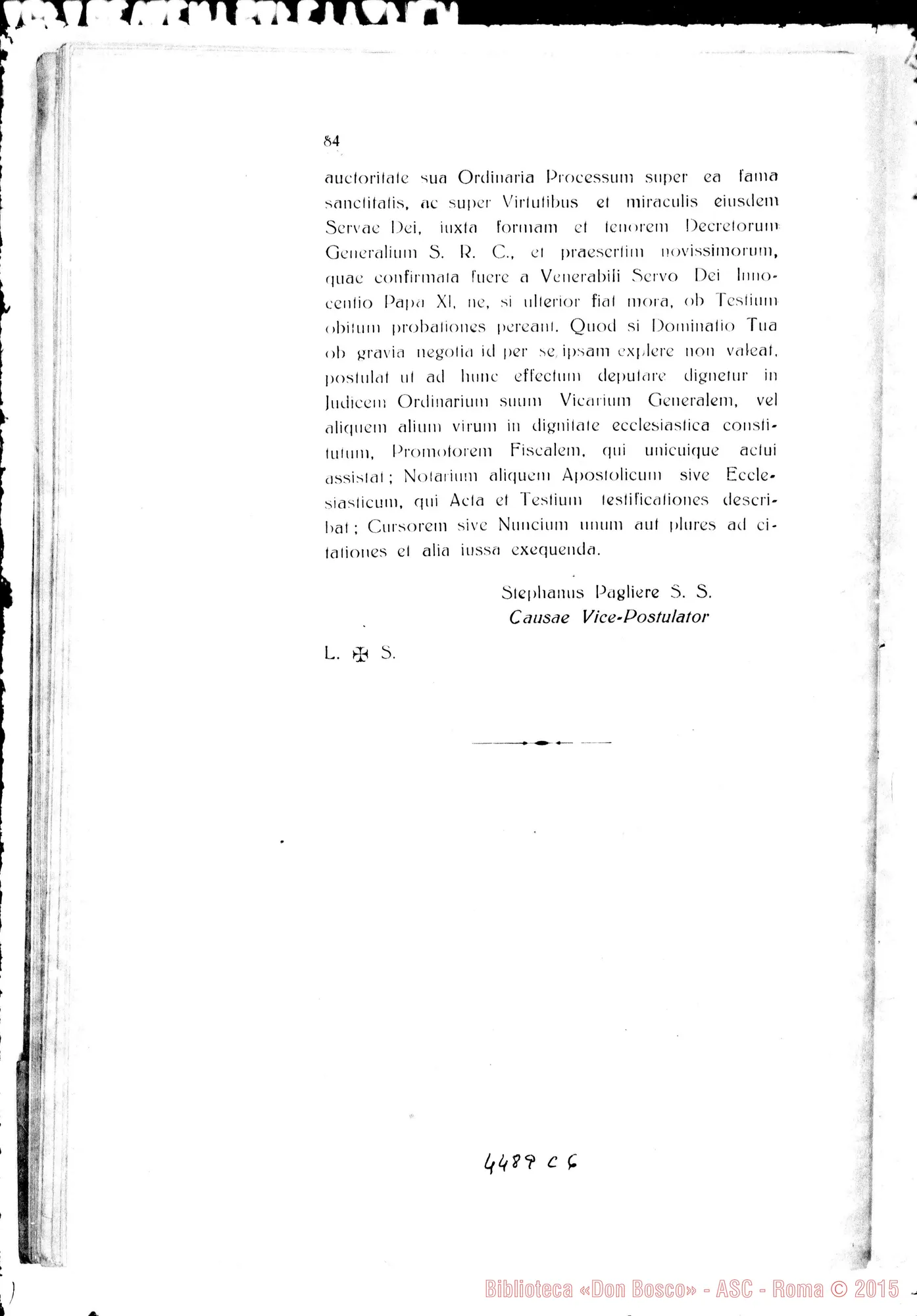 Fotogramma C 6 — Positio super validitate Processuum. 1934