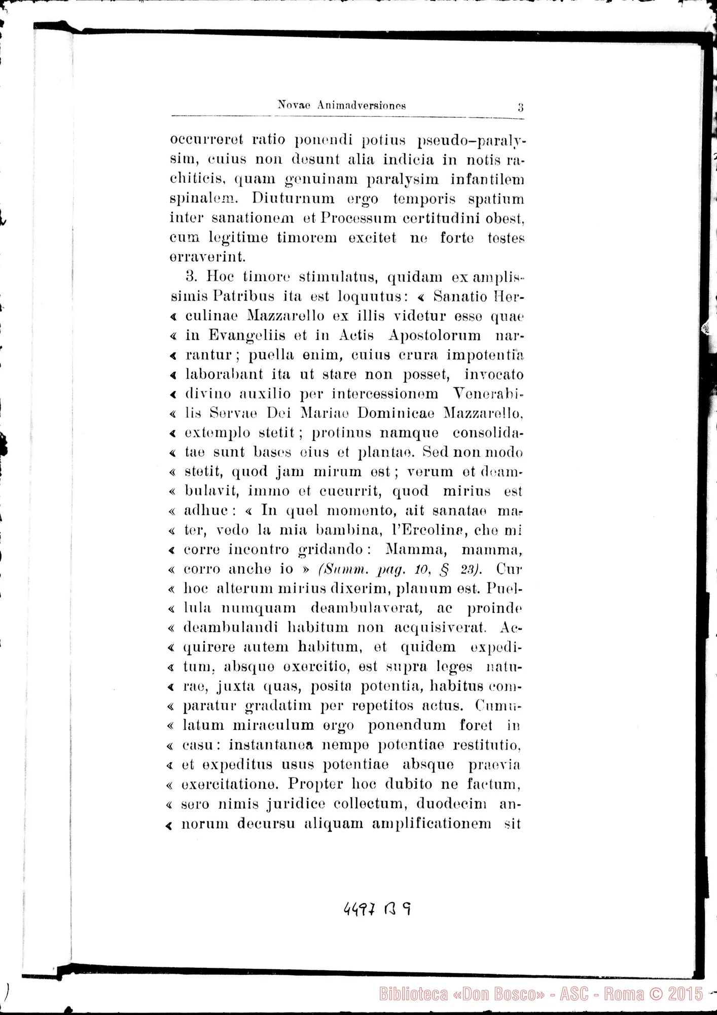Fotogramma B 9 — Nova positio super miraculis. Agosto 1937