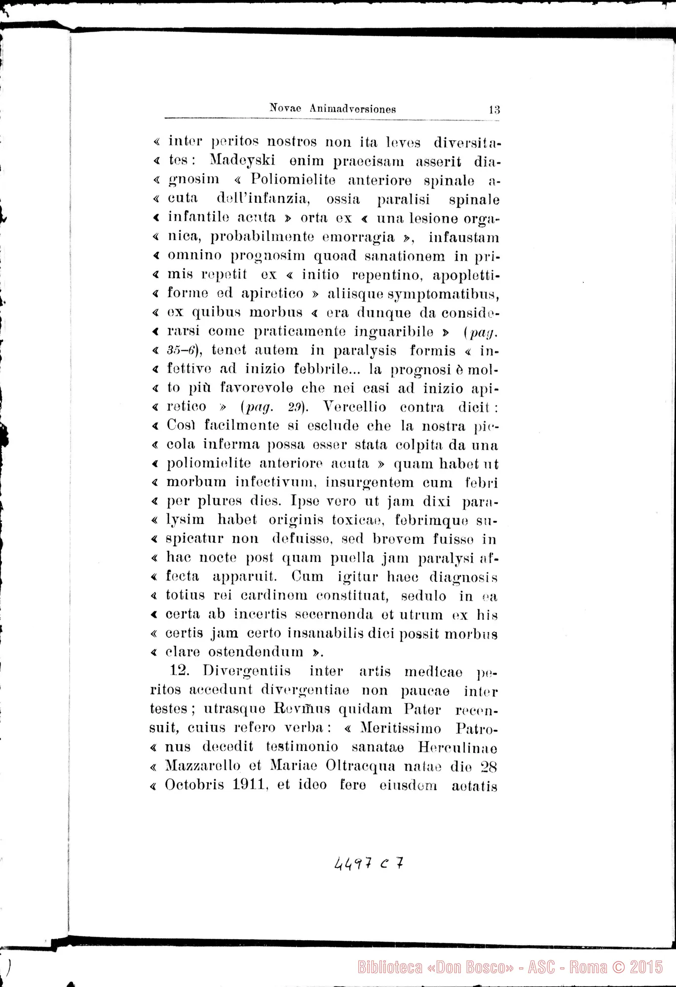 Fotogramma C 7 — Nova positio super miraculis. Agosto 1937