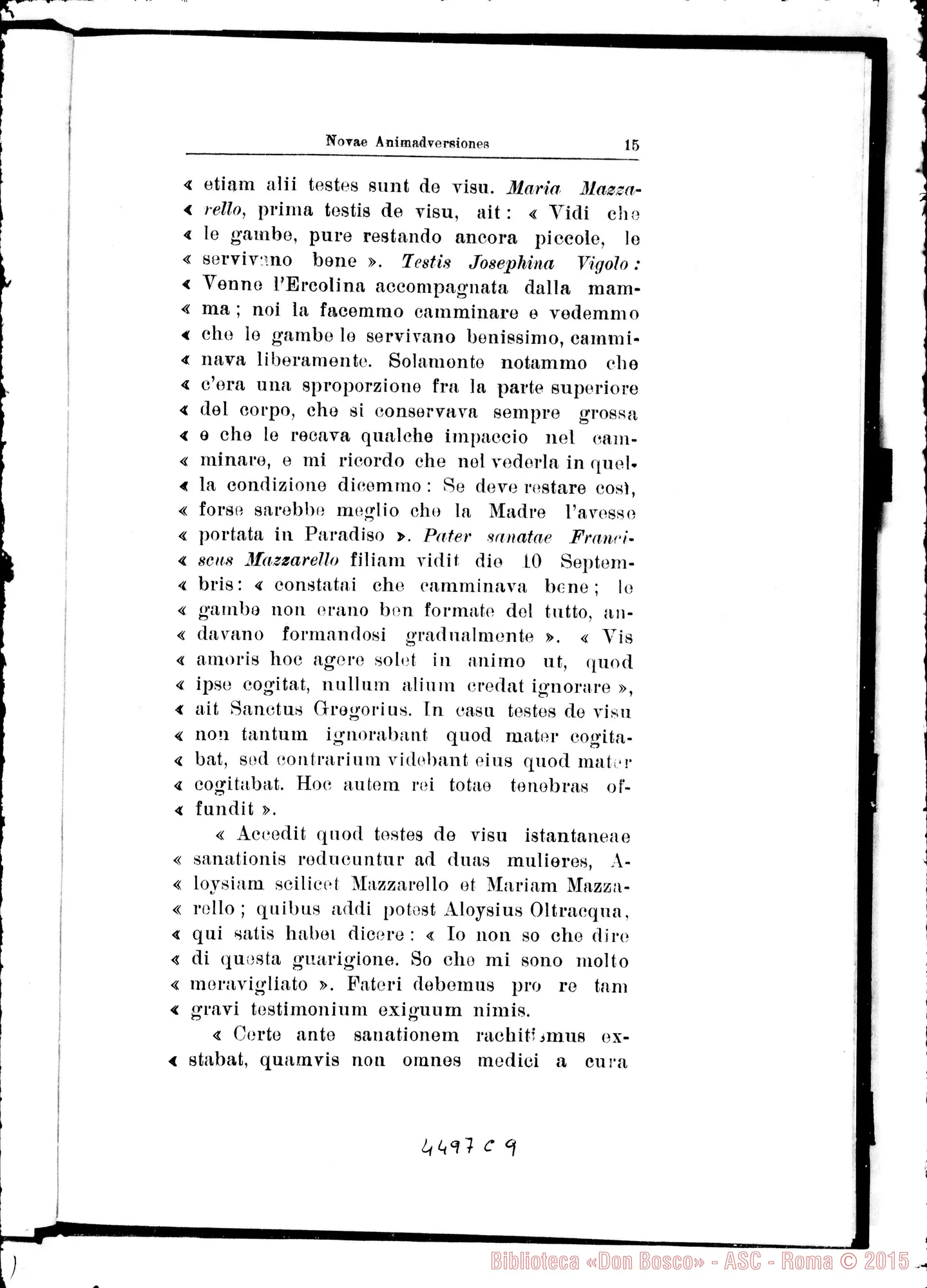 Fotogramma C 9 — Nova positio super miraculis. Agosto 1937