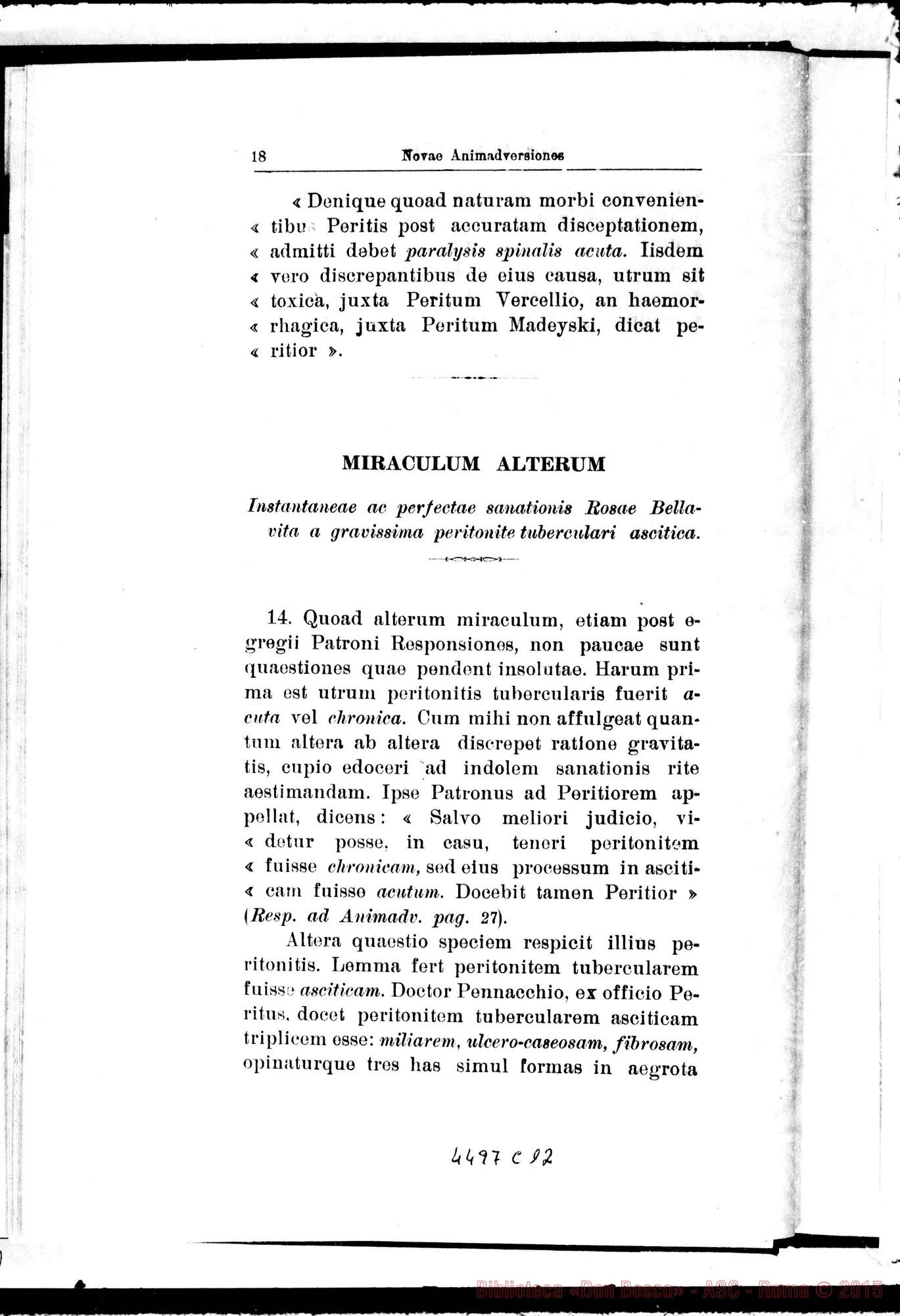 Fotogramma C 12 — Nova positio super miraculis. Agosto 1937