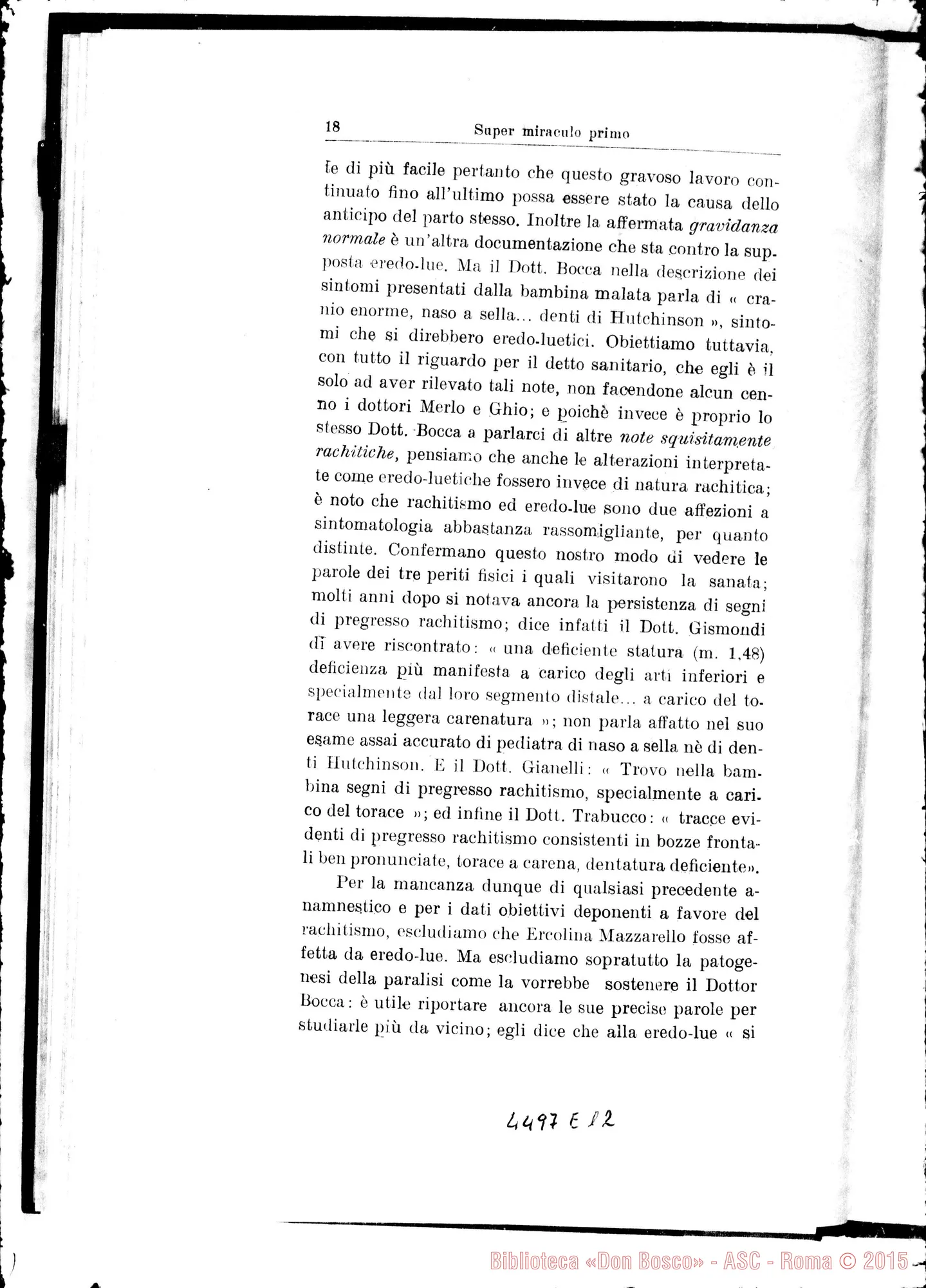 Fotogramma E 12 — Nova positio super miraculis. Agosto 1937