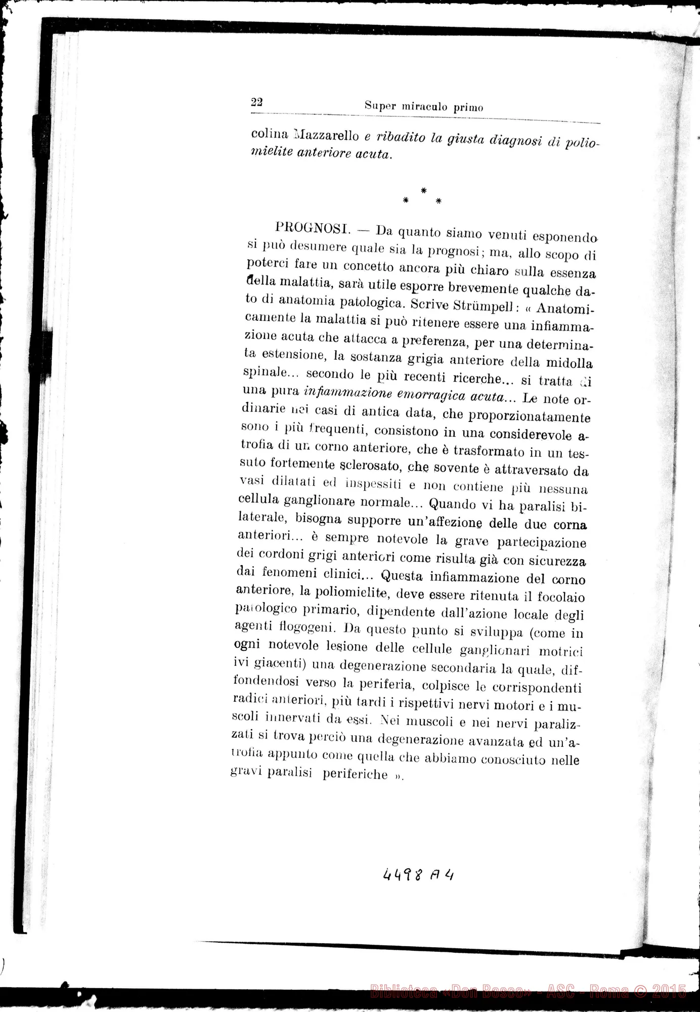 Fotogramma A 4 — Nova positio super miraculis. Agosto 1937
