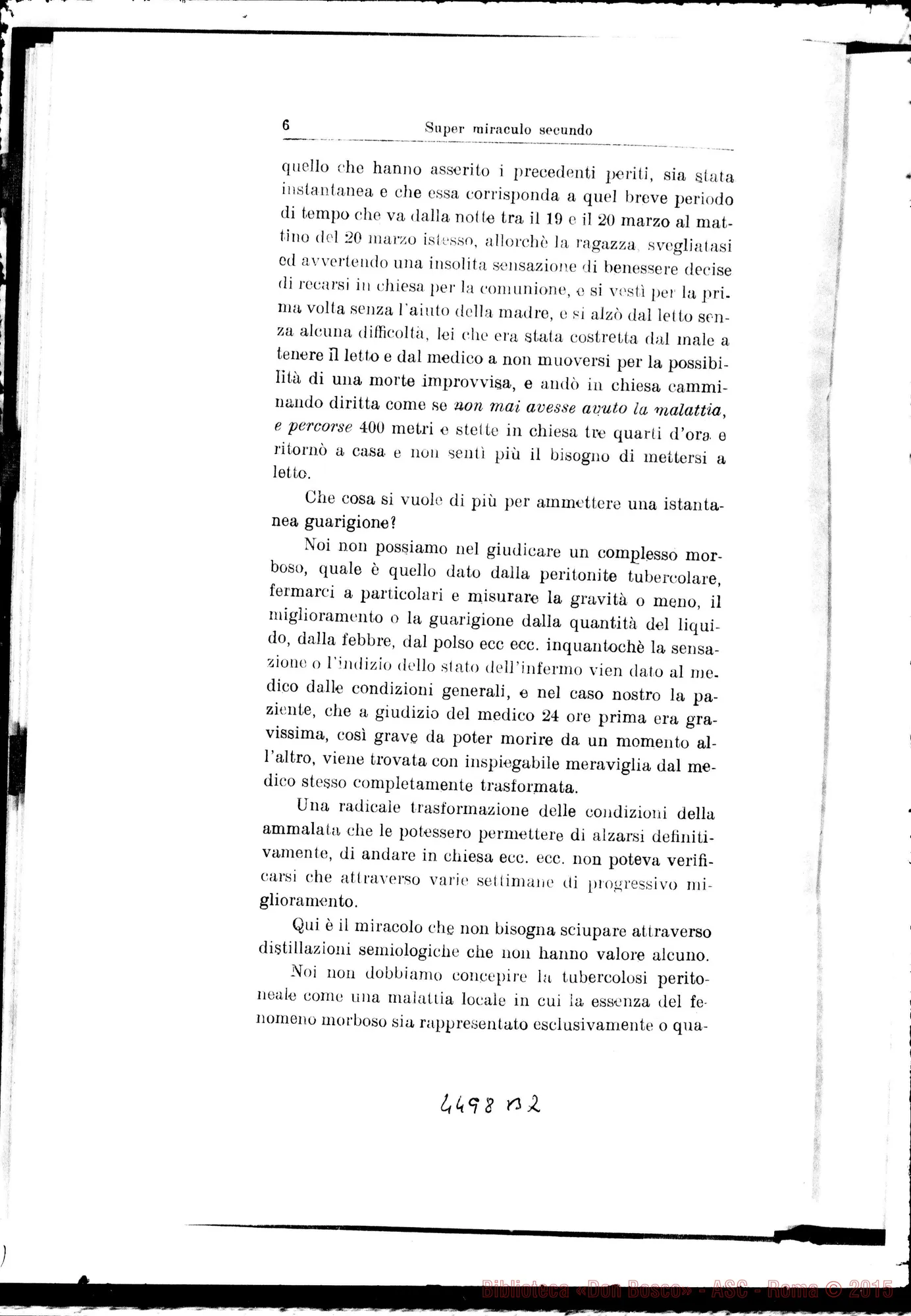 Fotogramma B 2 — Nova positio super miraculis. Agosto 1937