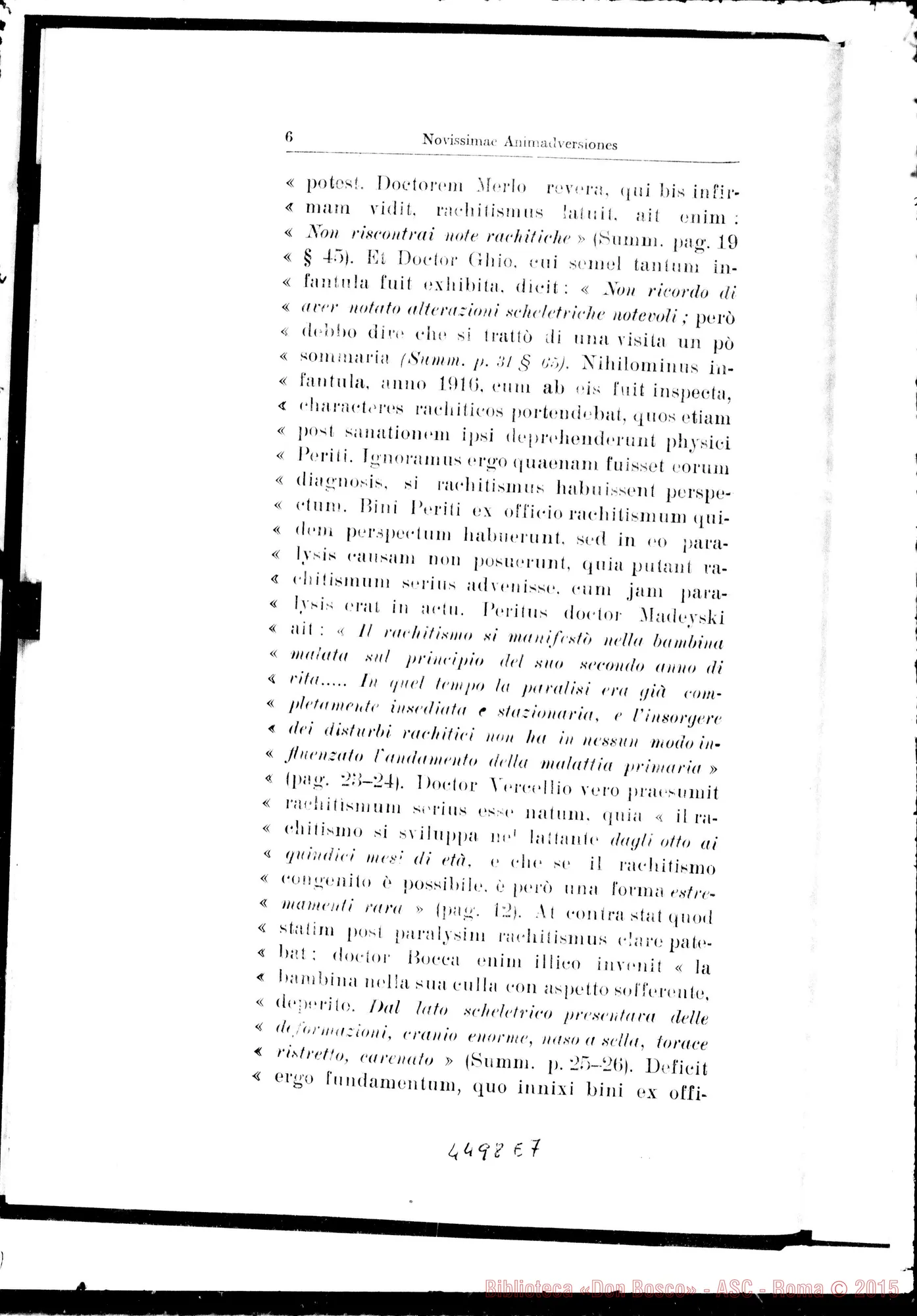Fotogramma E 7 — Novissima positio super miraculis. Marzo 1938