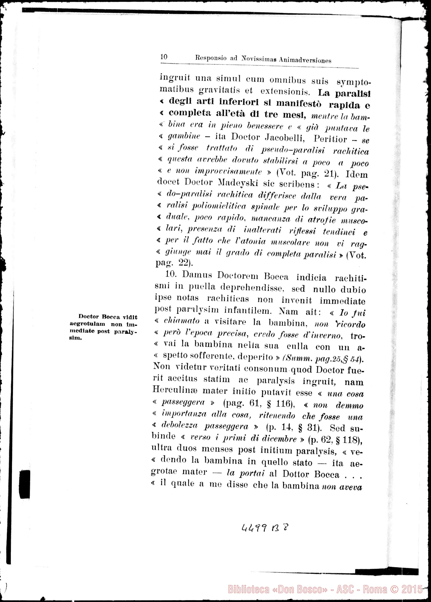 Fotogramma B 8 — Novissima positio super miraculis. Marzo 1938