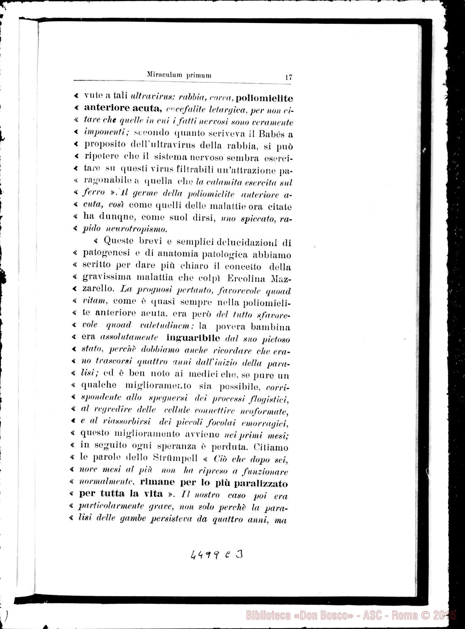 Fotogramma C 3 — Novissima positio super miraculis. Marzo 1938
