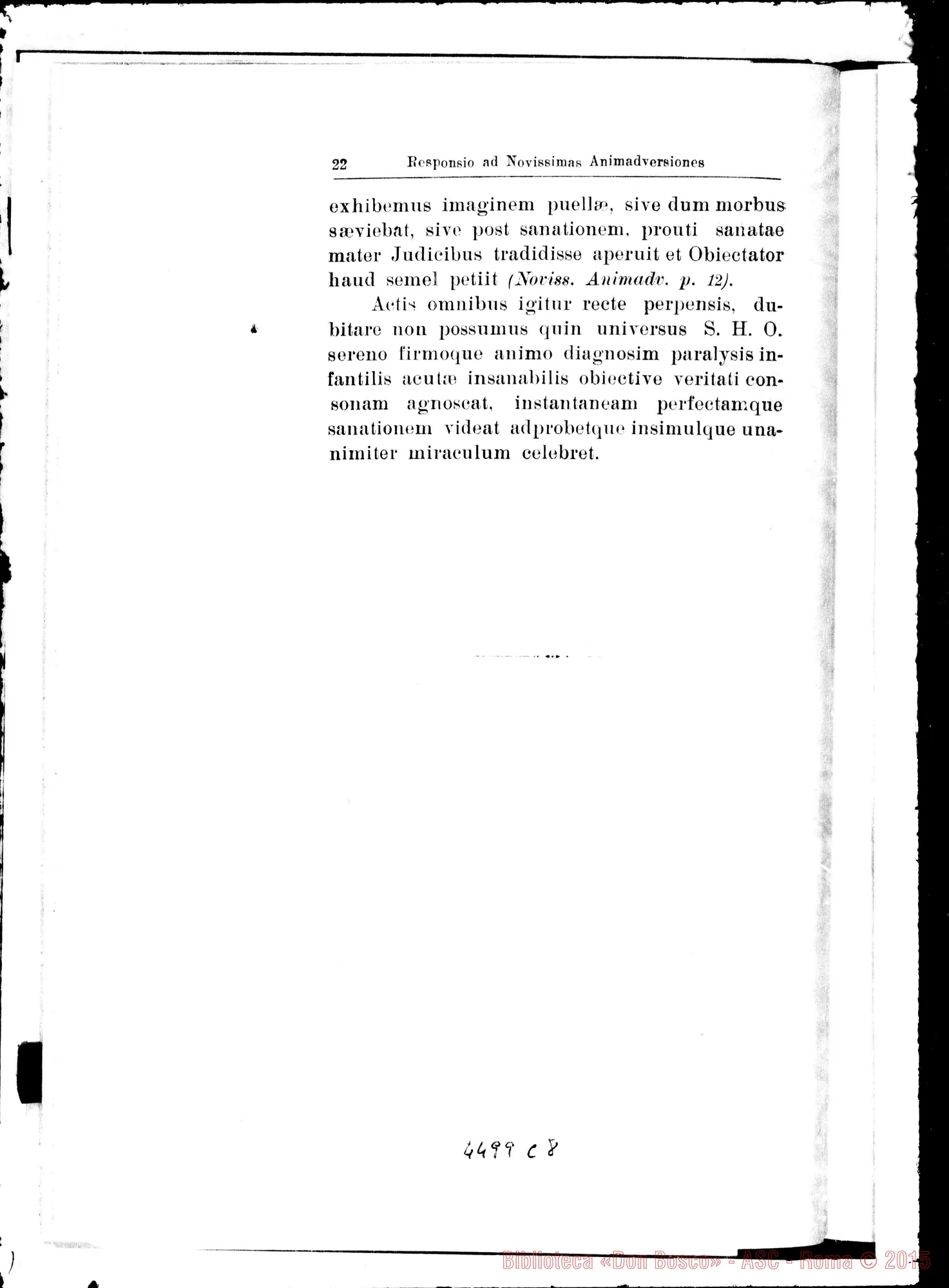 Fotogramma C 8 — Novissima positio super miraculis. Marzo 1938