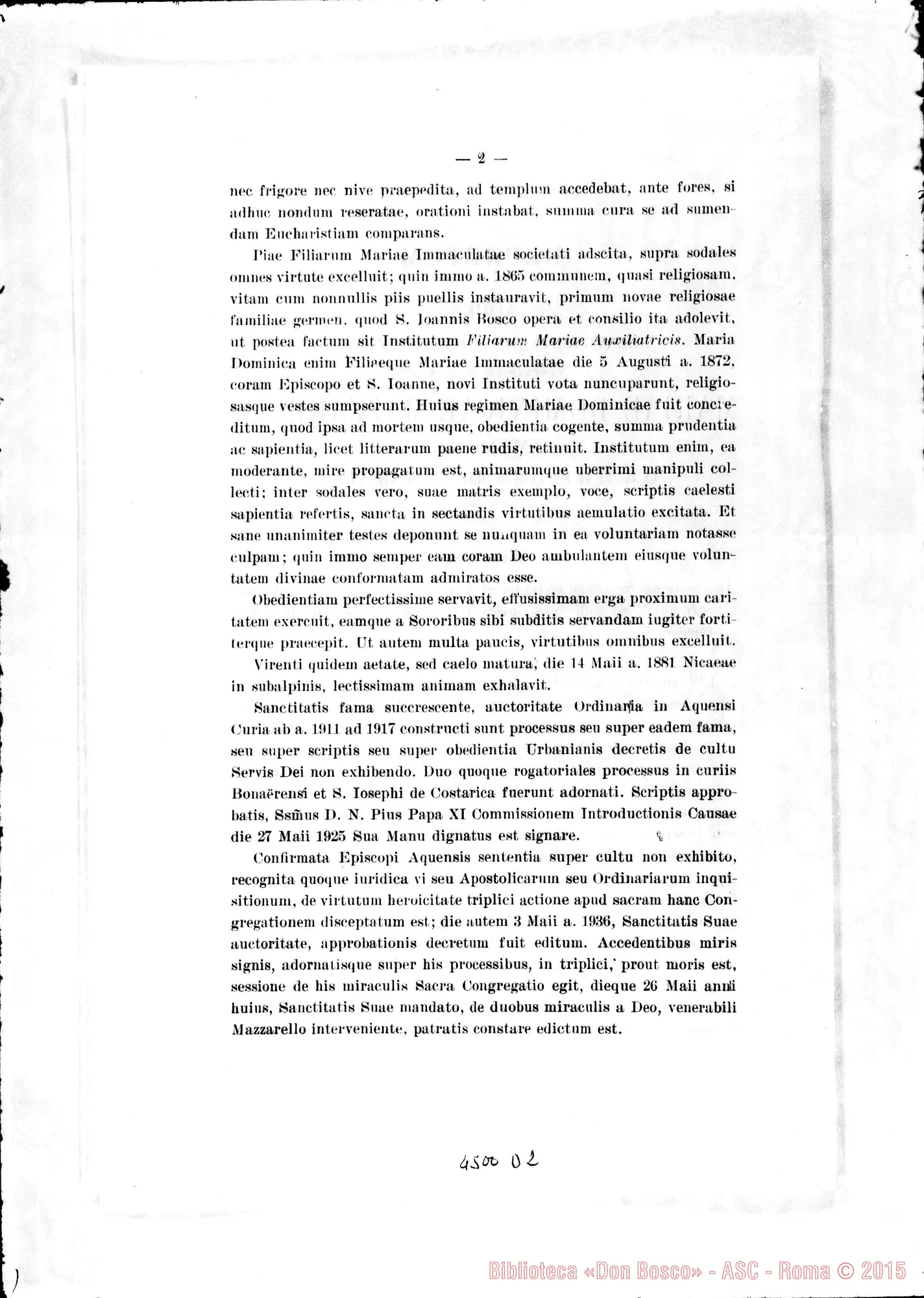 Fotogramma D 2 — Decreto sul Dubbio (Latino E italiano): Card. Laurenti. Castel Gandolfo, 31-07-1938