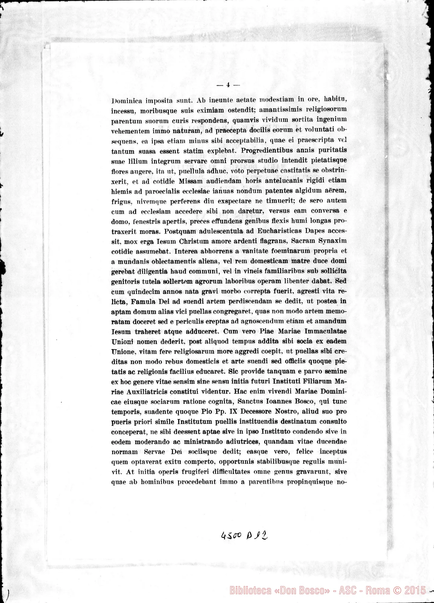 Fotogramma D 12 — Lettera Apostolica con la quale si dichiara beata Madre D. Mazzarello (Latino E italiano): Card. Pacelli. Roma, 20-11-1938