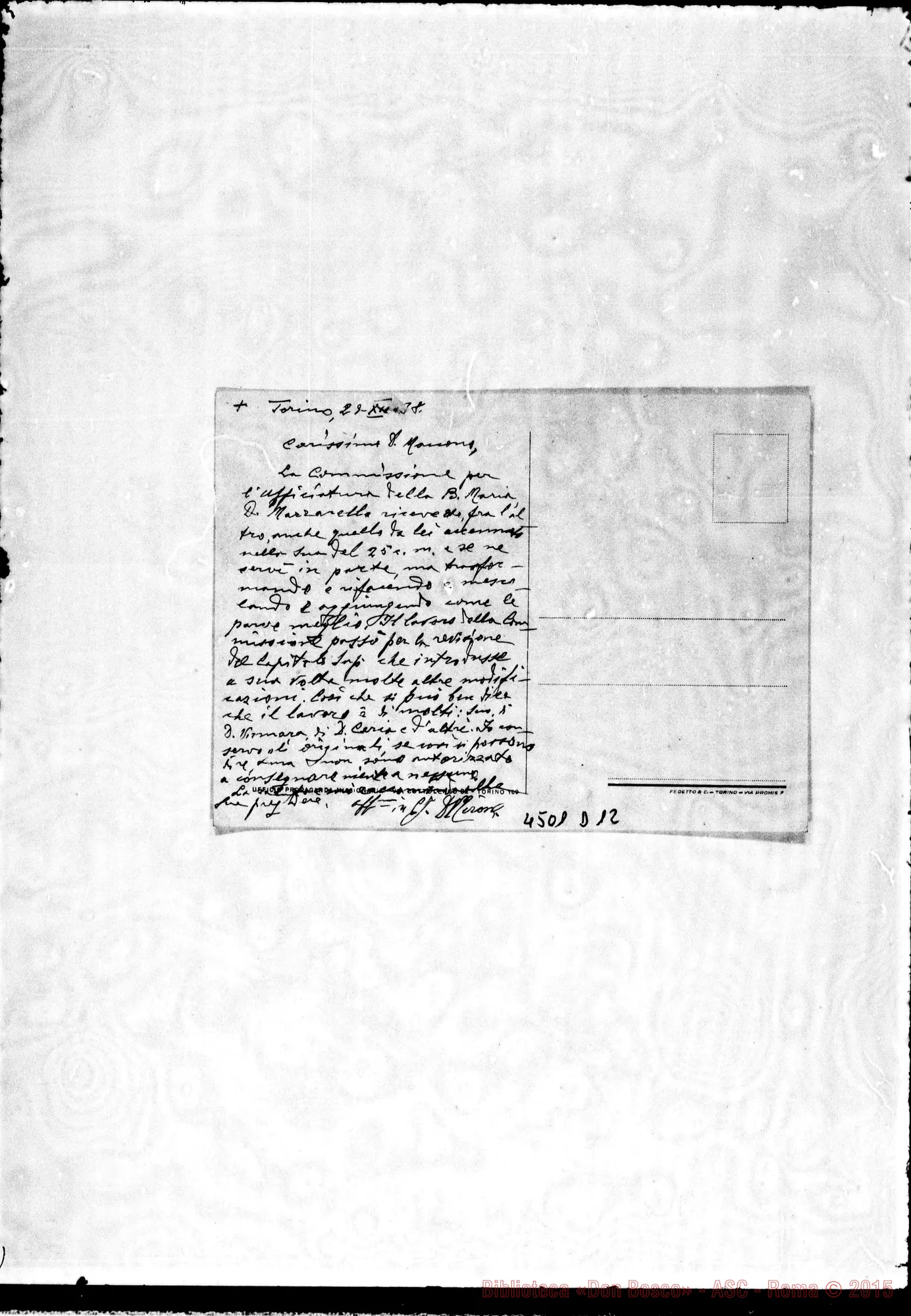 Fotogramma D 12 — Don Tirone Pietro-Don Maccono. Torino, 29-12-1938