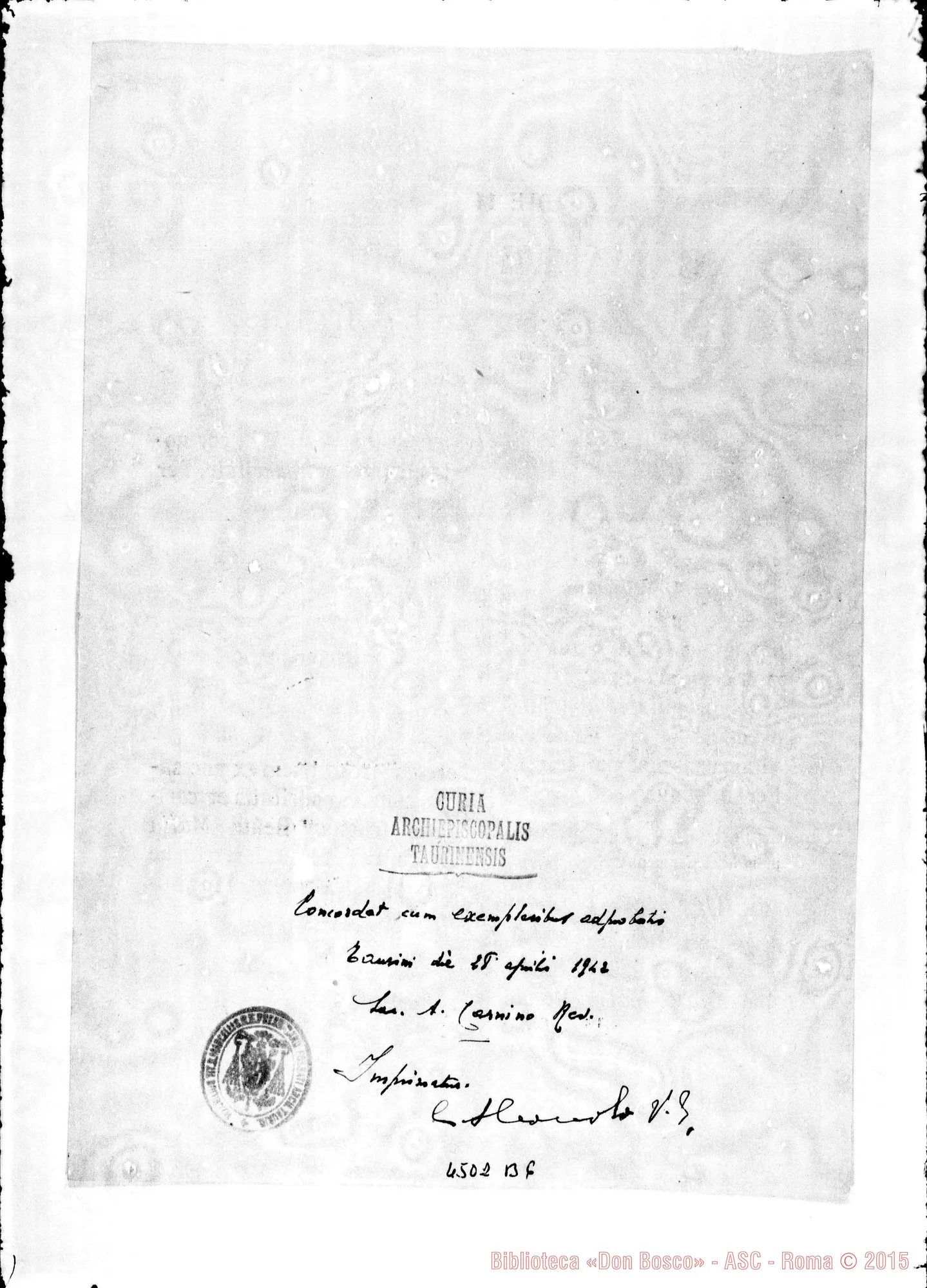 Fotogramma B 6 — Messa di M.D. Mazzarello con l’approvazione della Curia. Torino, 28-04-1942