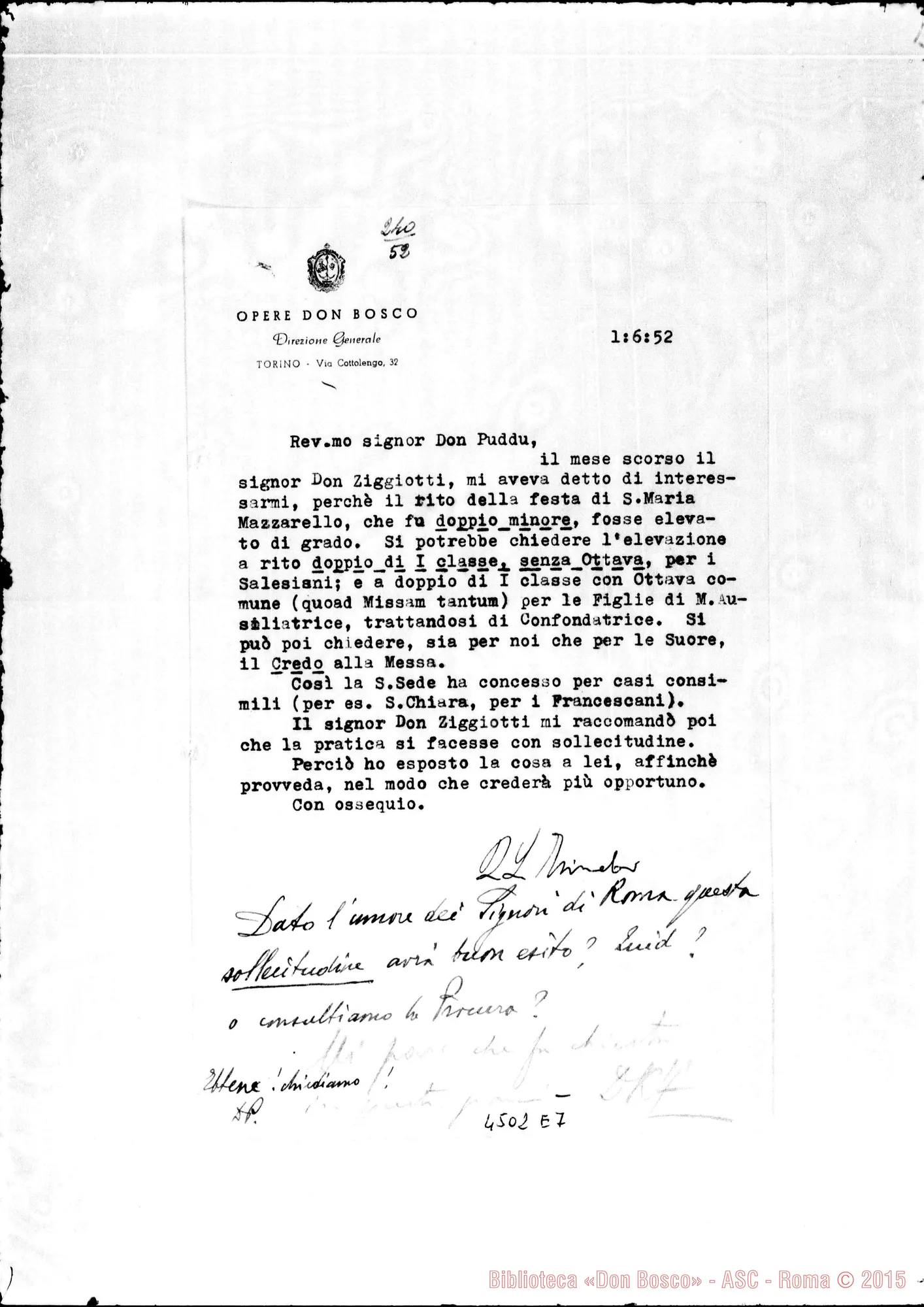 Fotogramma E 7 — Da Don Ziggiotti A Don Puddu. Torino, 1-06-1952