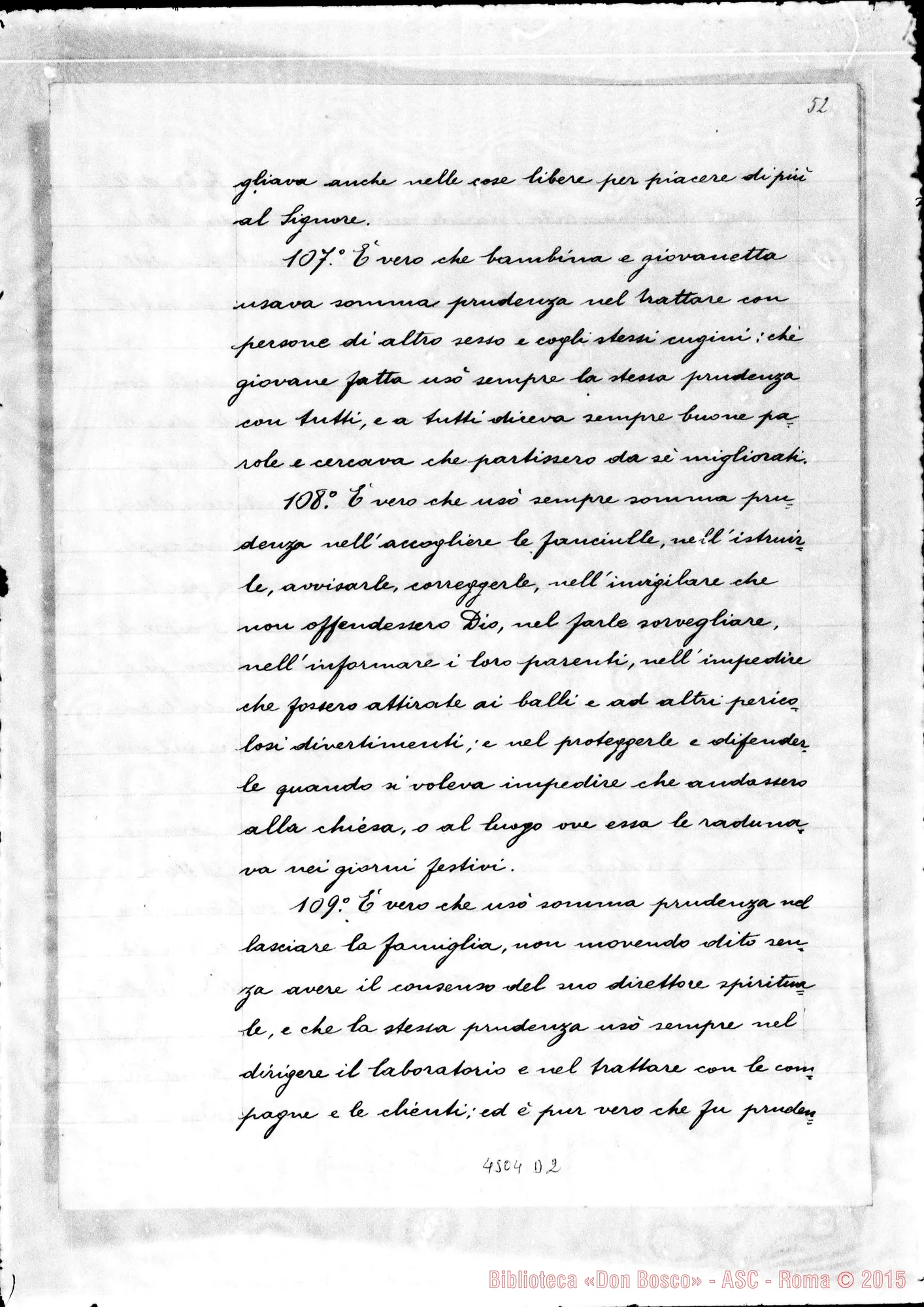 Fotogramma D 2 — Della sua eroica prudenza