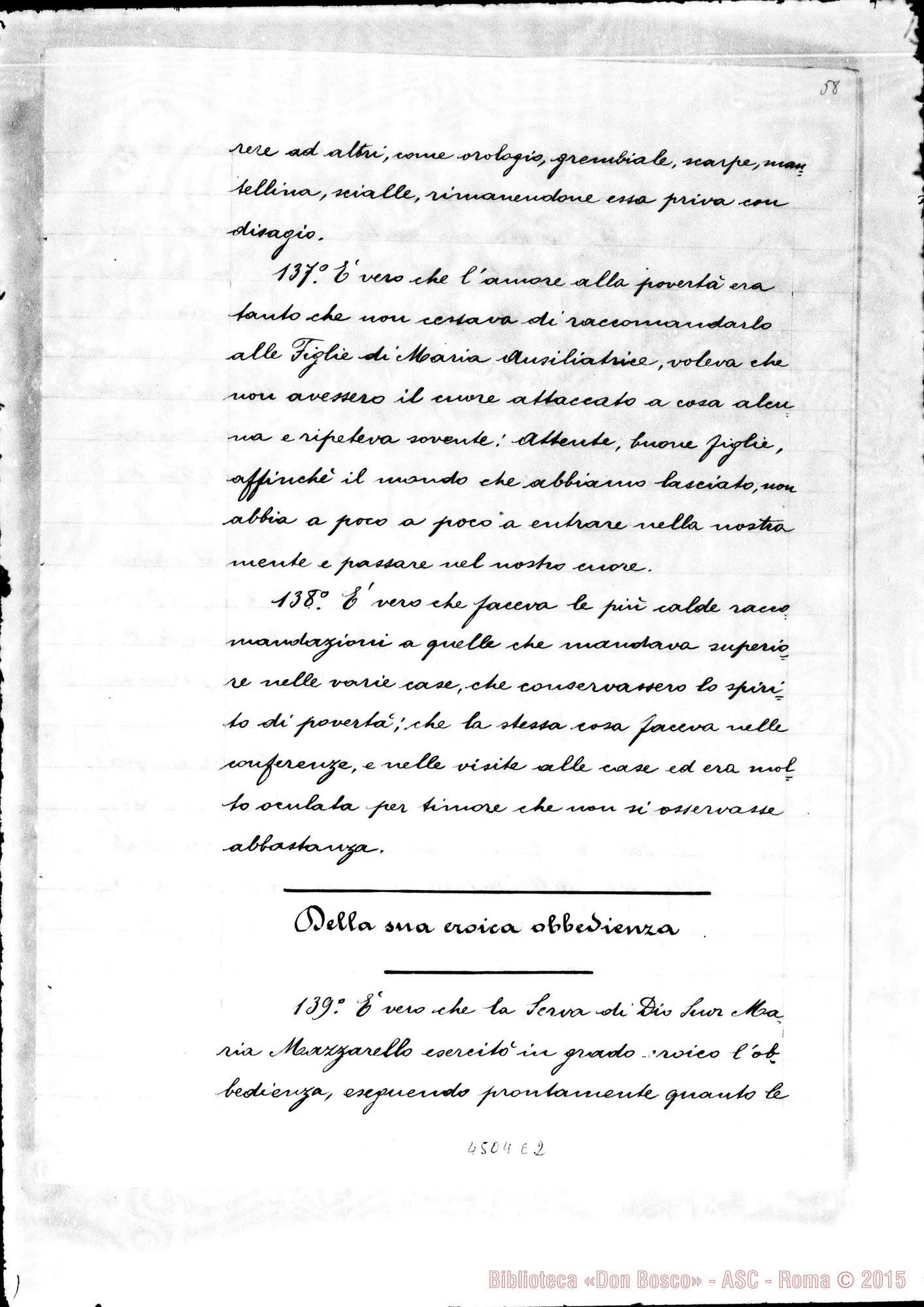 Fotogramma E 2 — Della sua eroica obbedienza