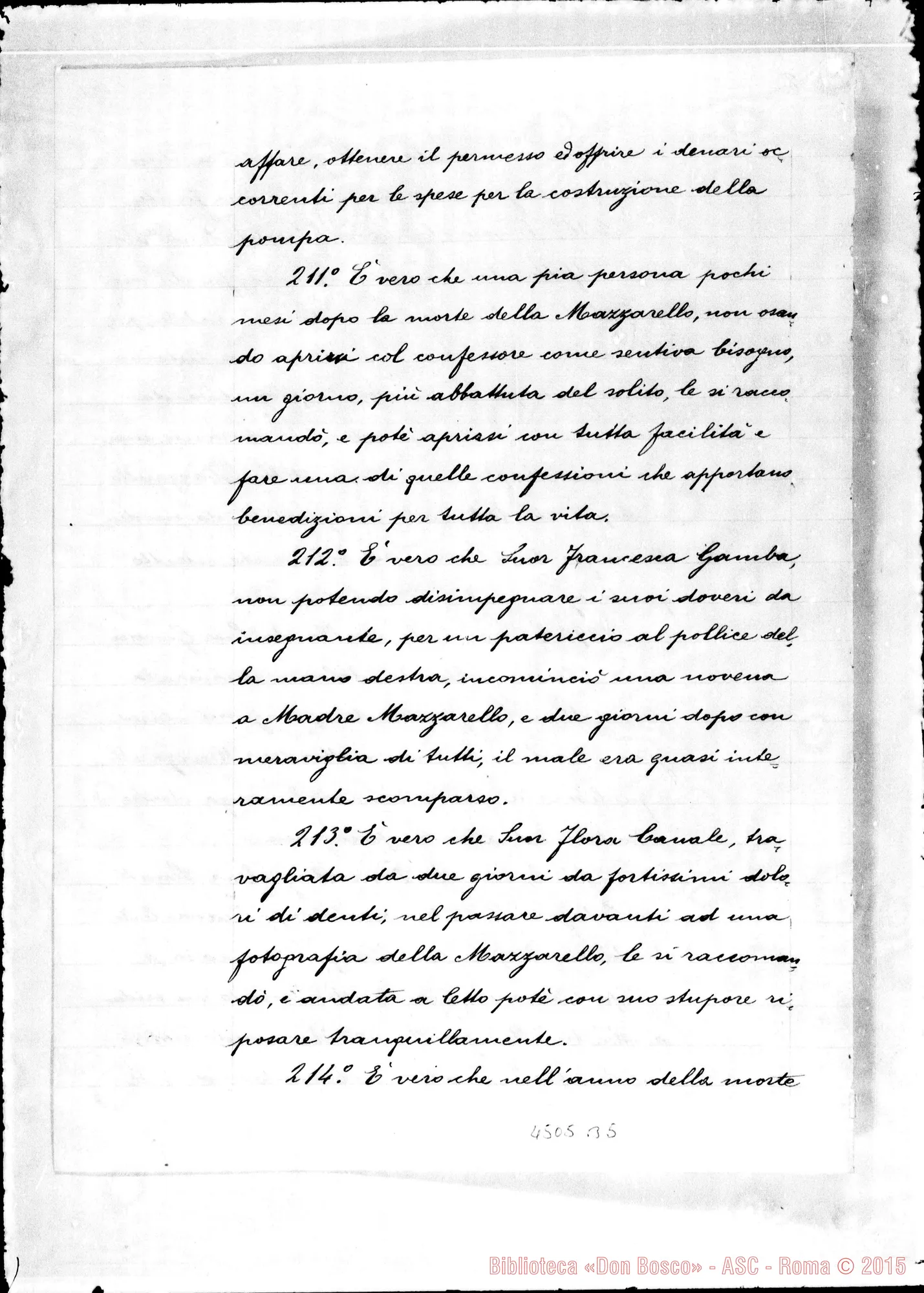 Fotogramma B 5 — Grazie miracolose ottenute per sua intercessione