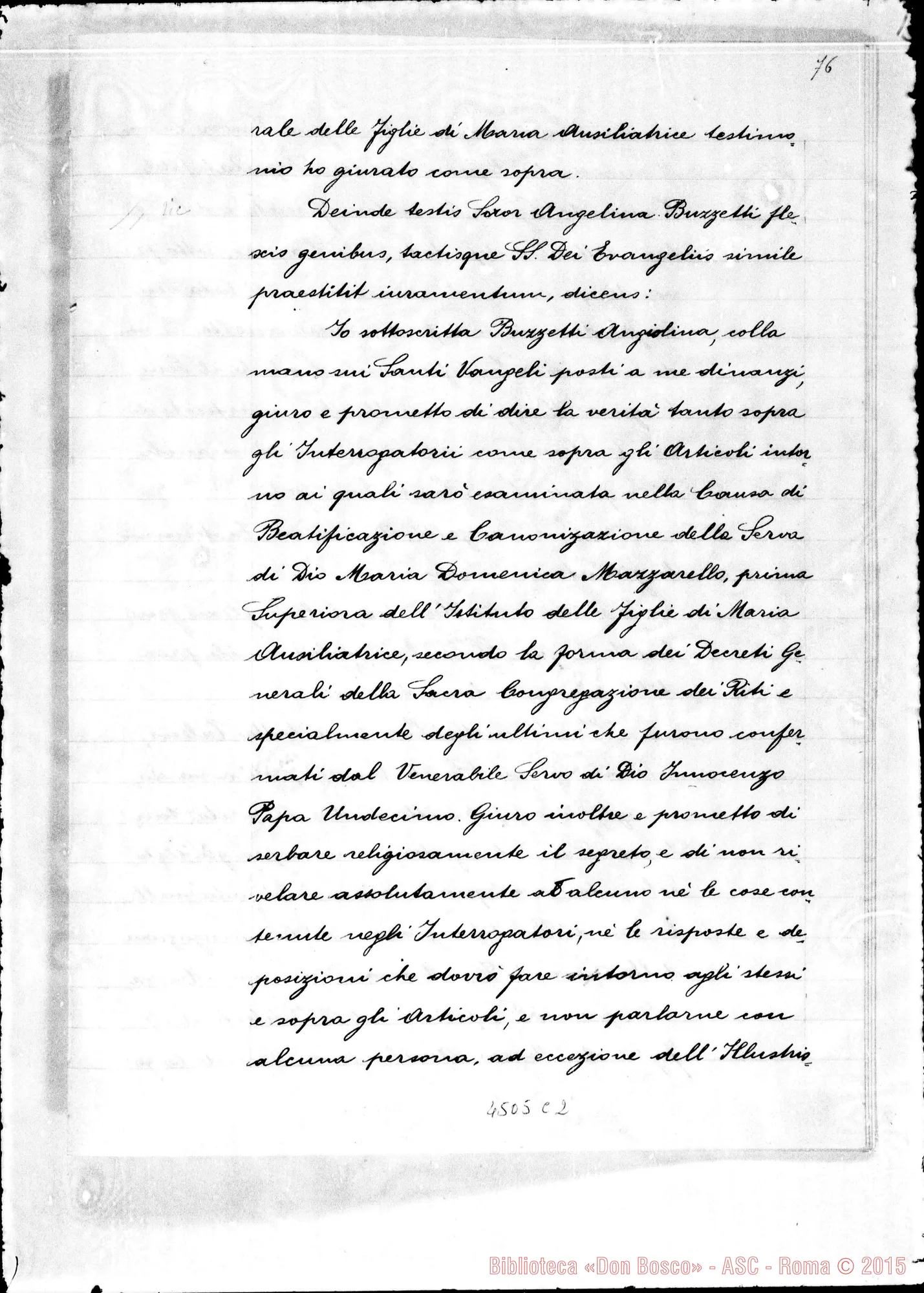 Fotogramma C 2 — Notula testium