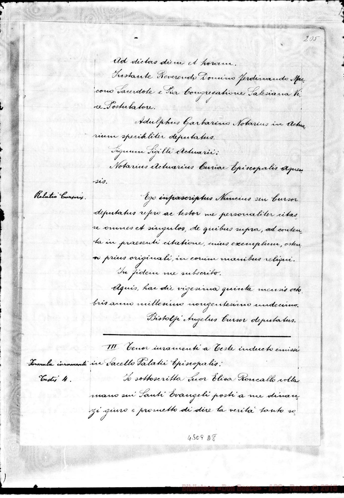 Fotogramma D 8 — Roncallo Elisa, suora