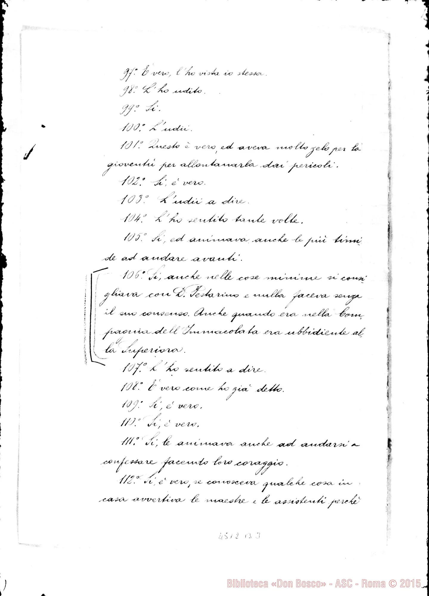 Fotogramma B 3 — Pestarino Carlotta, suora