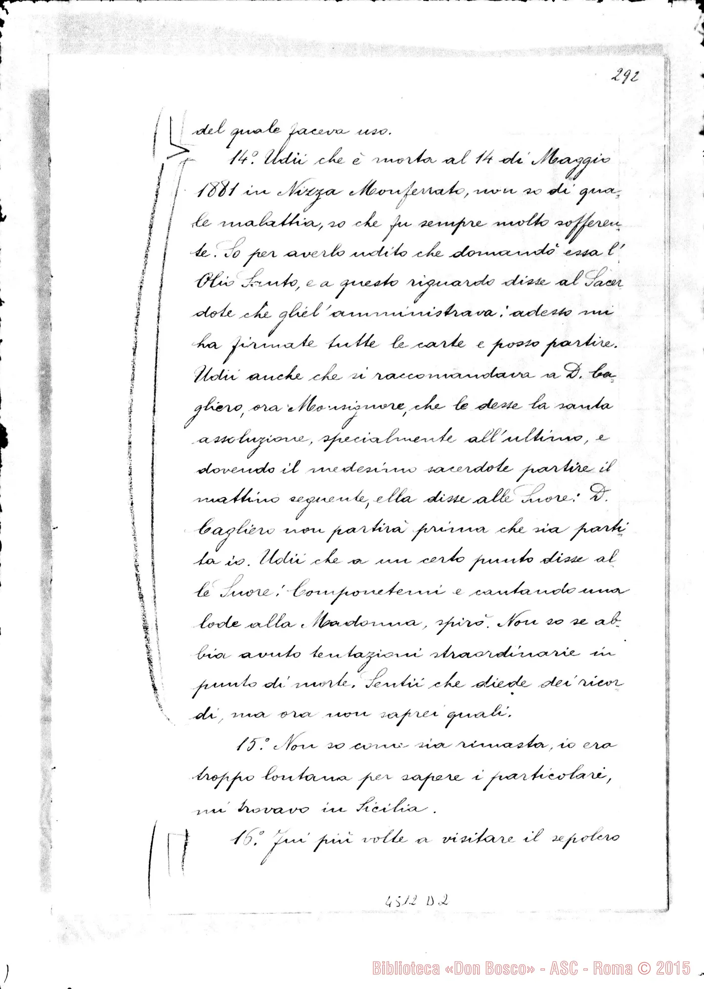 Fotogramma D 2 — Camisassa Orsola, suora