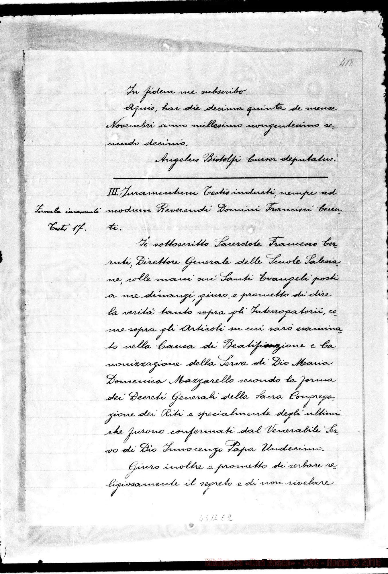 Fotogramma E 2 — Cerruti Francesco, sac.