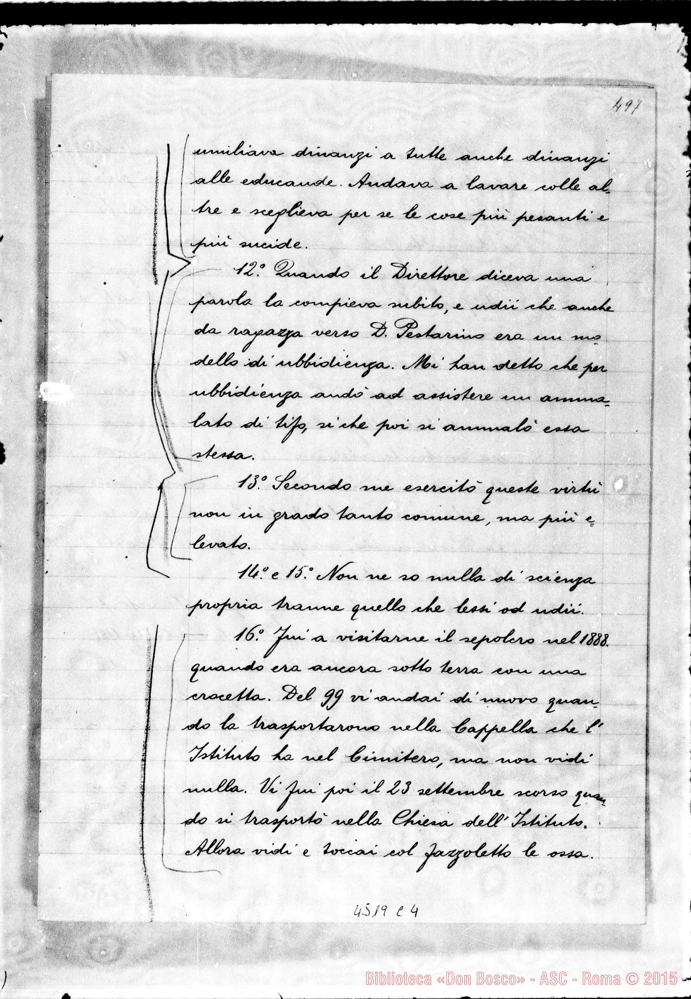 Fotogramma C 4 — In Curia Ecclesiastica S. Josephi de Costa Rica: super fama sanctitatis vitae, virtutum et miraculorum