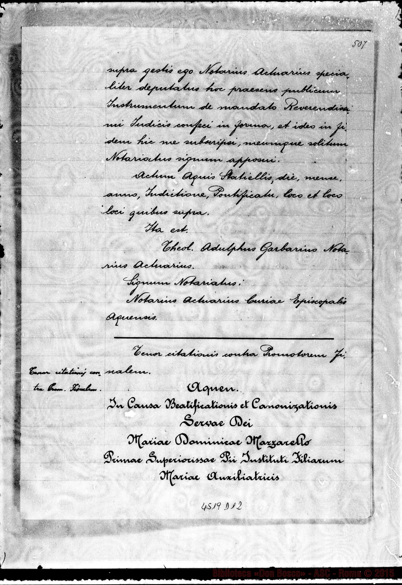 Fotogramma D 12 — Atti diversi del tribunale