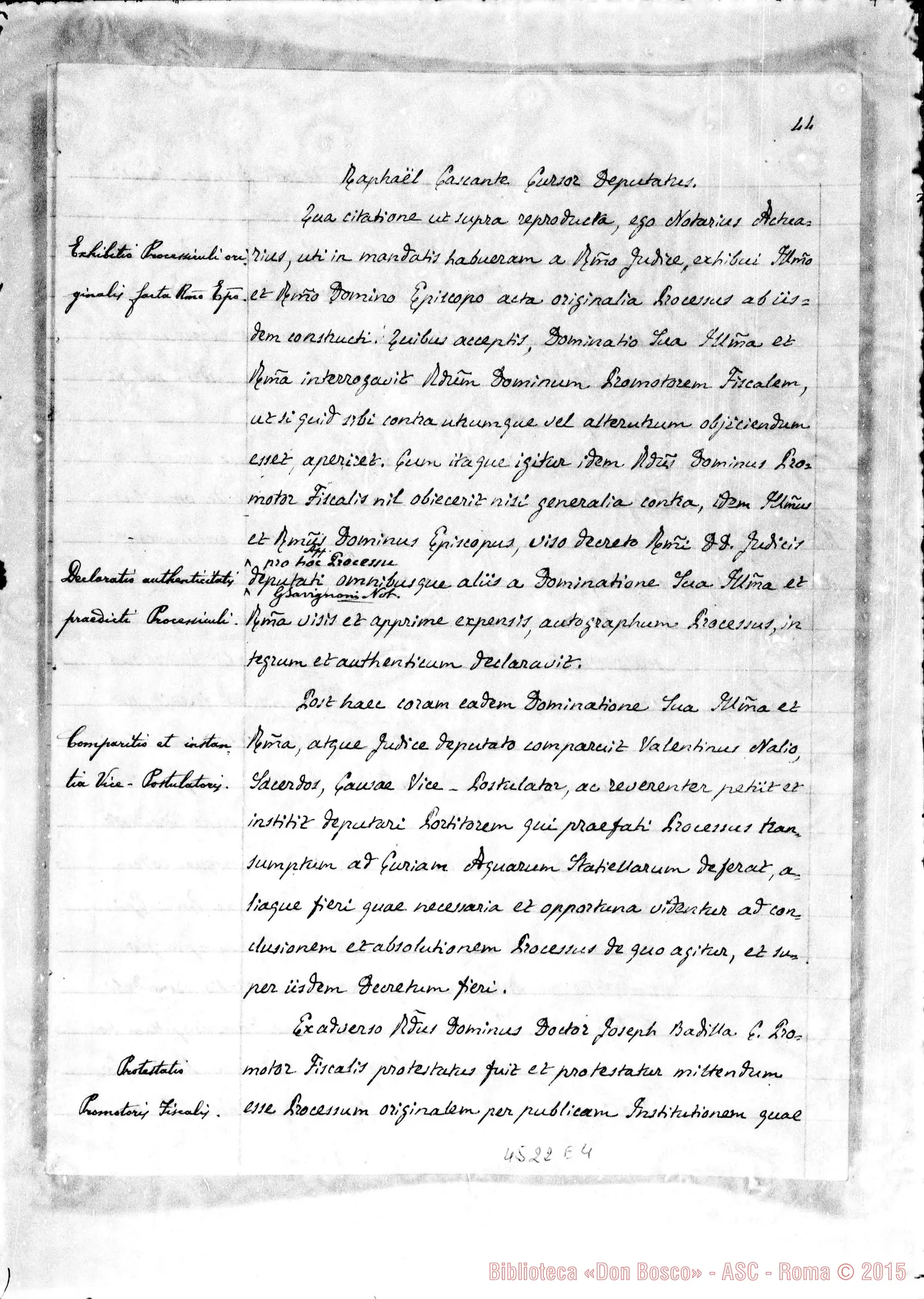 Fotogramma E 4 — Atti diversi del tribunale