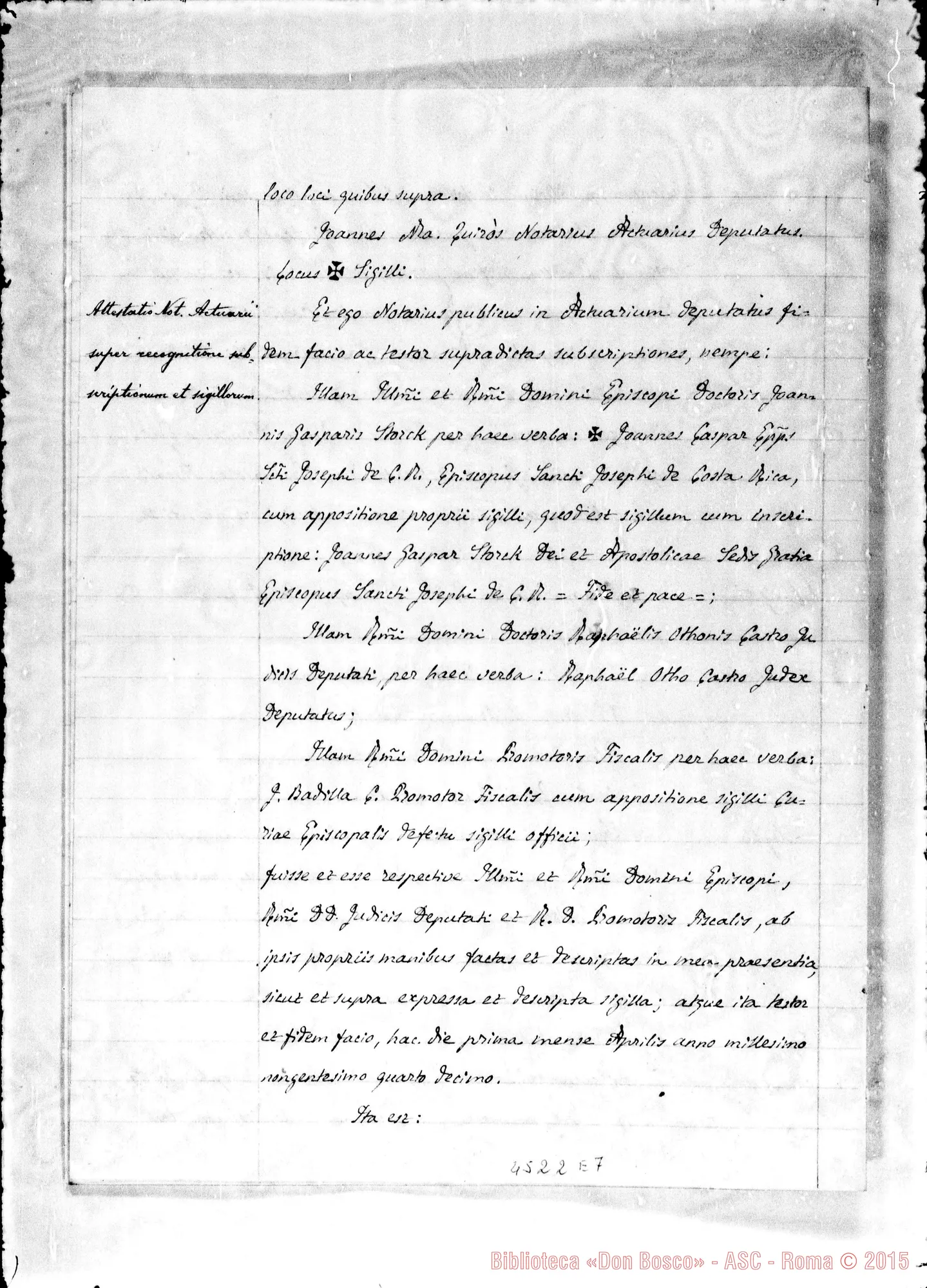 Fotogramma E 7 — Atti diversi del tribunale