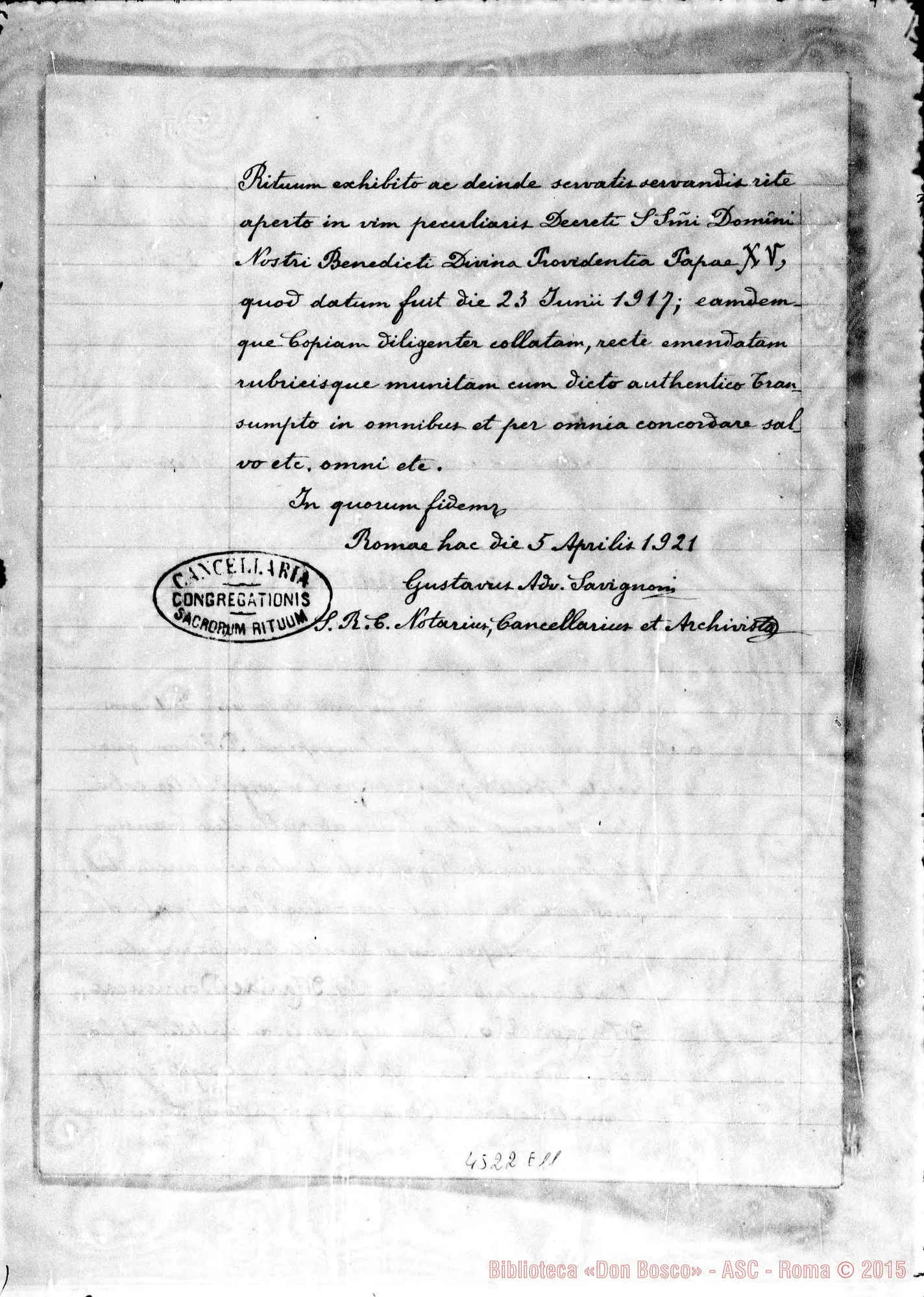Fotogramma E 11 — Atti diversi del tribunale