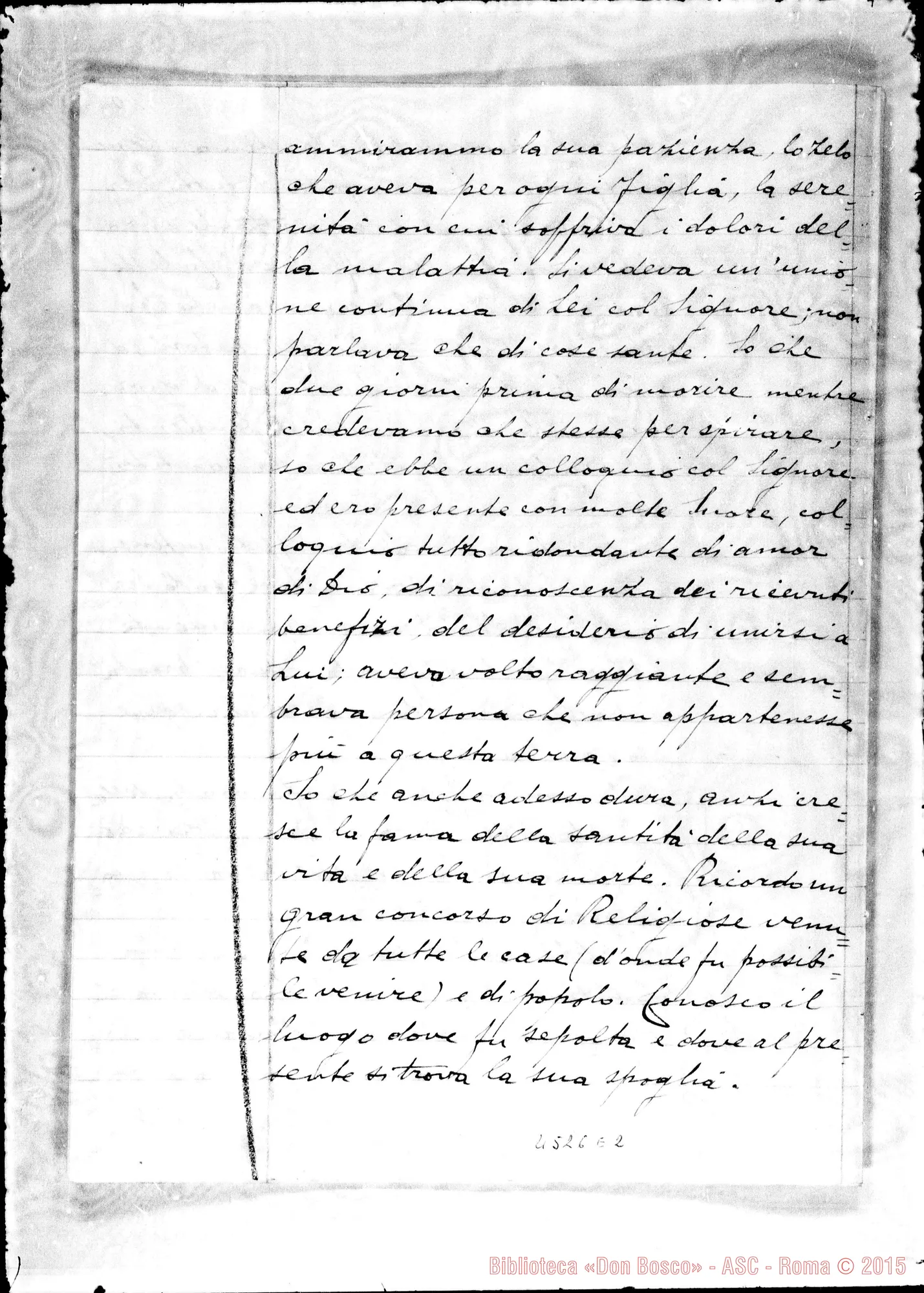 Fotogramma E 2 — Examen testium: Daghero Caterina, Superiora Generale