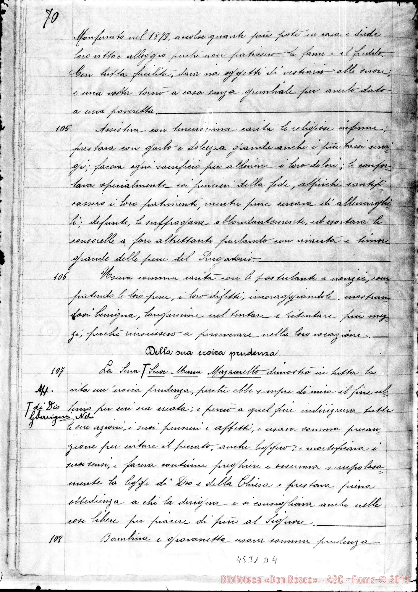 Fotogramma D 4 — Della sua eroica prudenza