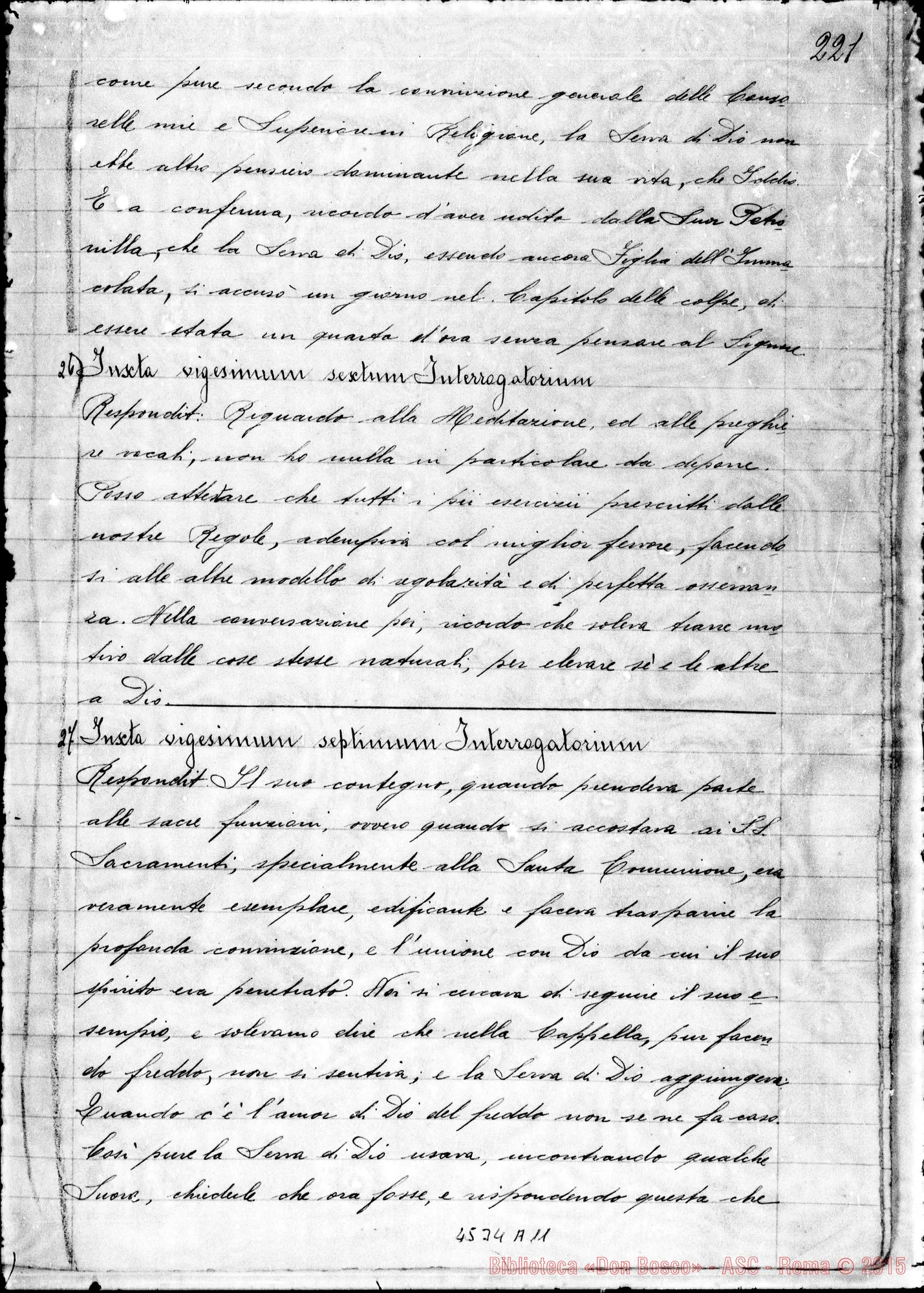 Fotogramma A 11 — Telesio Enrichetta, suora