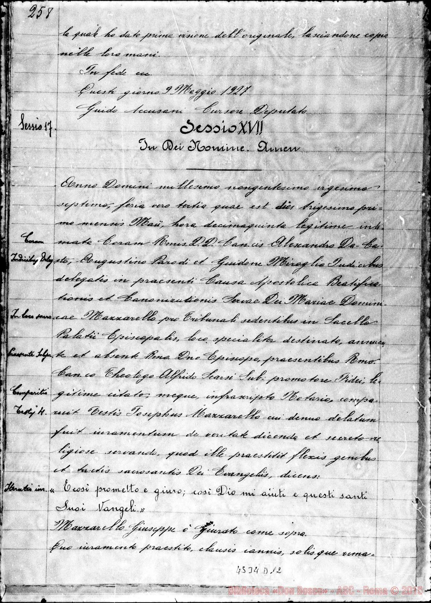 Fotogramma D 12 — Mazzarello Giuseppe, vedovo