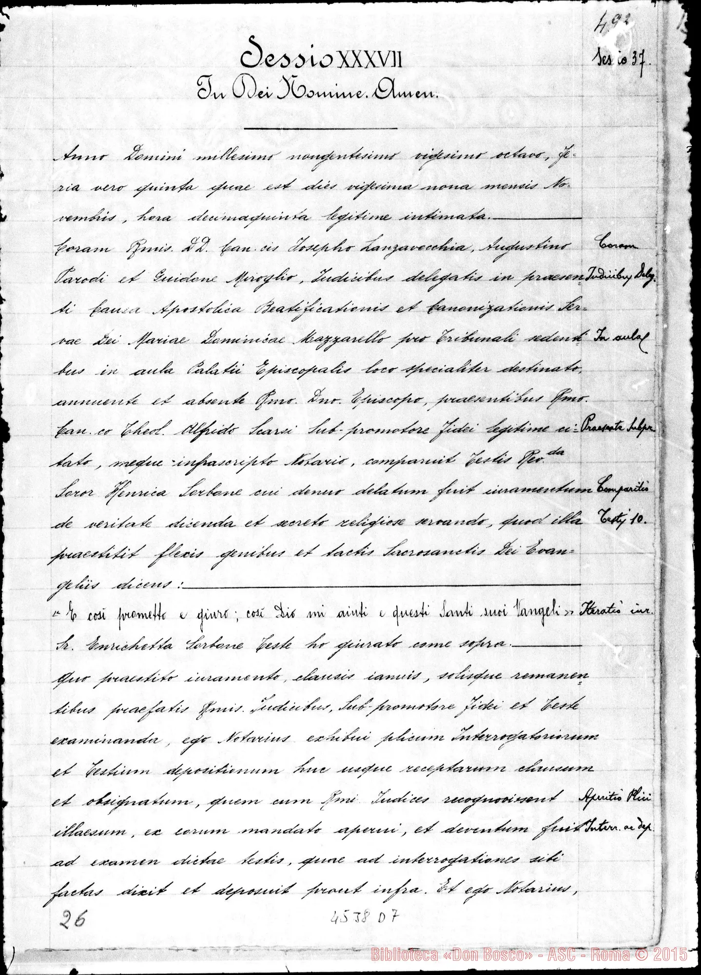 Fotogramma D 7 — Sorbone Enrichetta, suora
