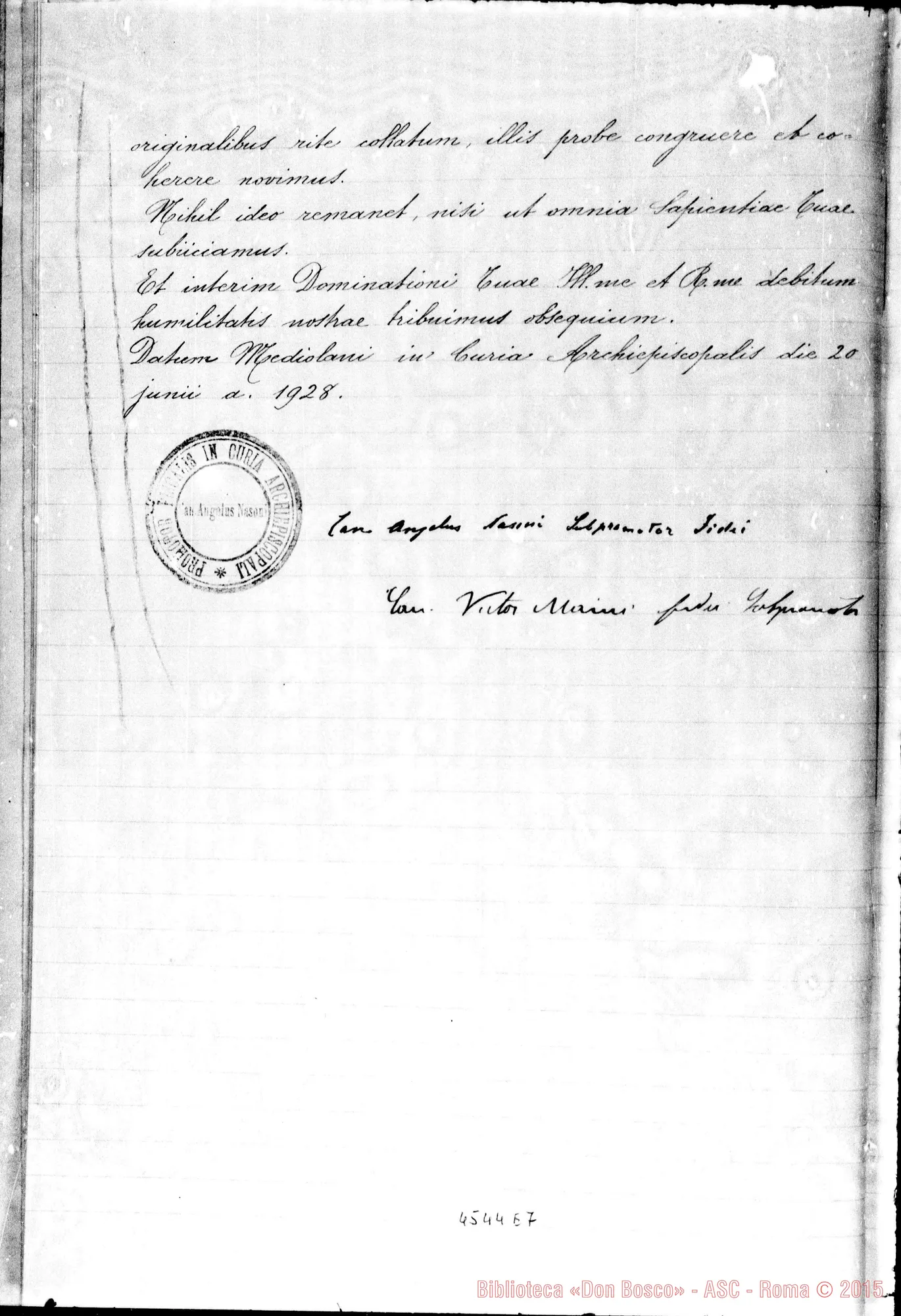 Fotogramma E 7 — In Curia Ecclesiastica Mediolanensi: super miraculo (1934)